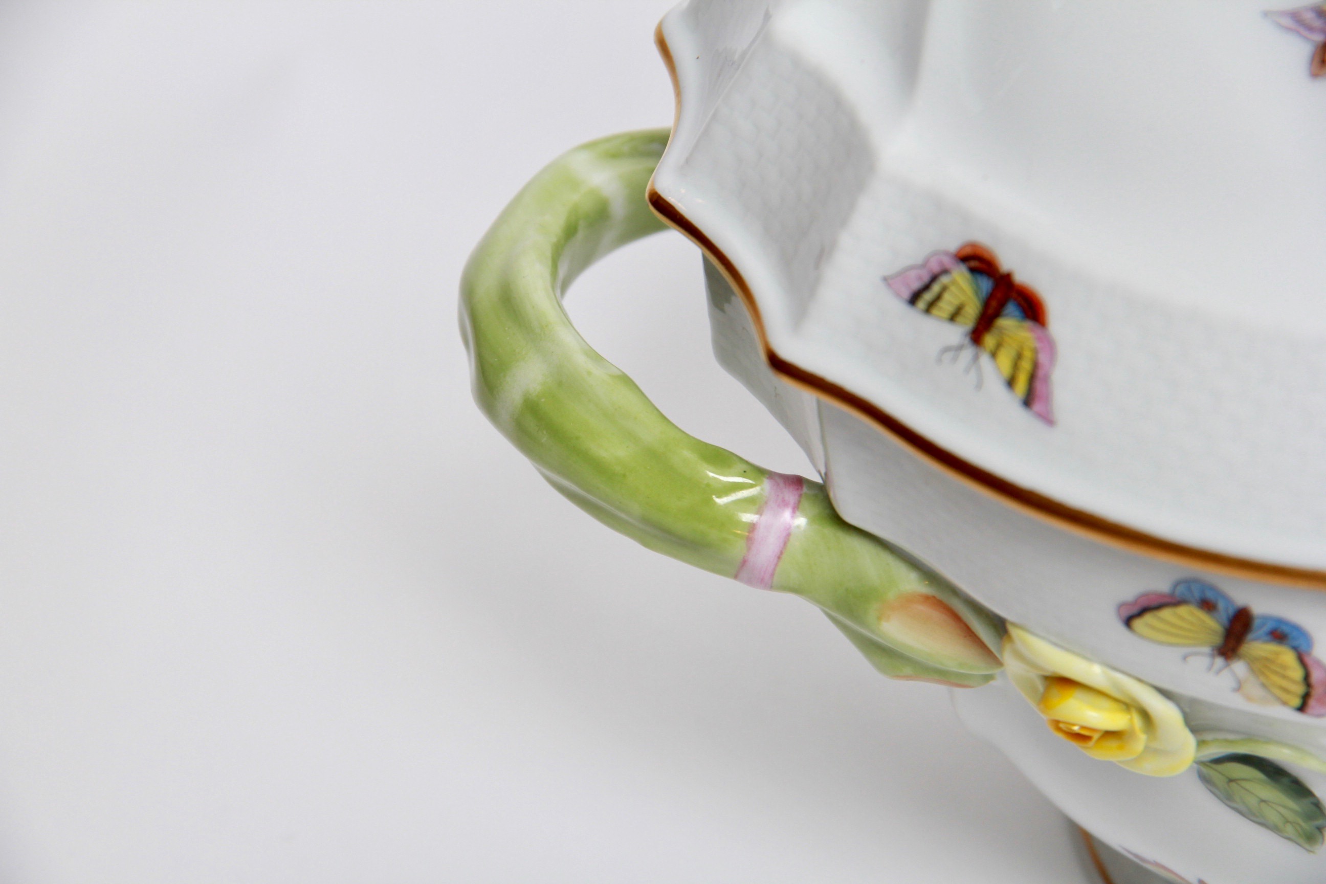 Vintage Herend "Rothschild Bird"  Candlesticks and Soup Tureen