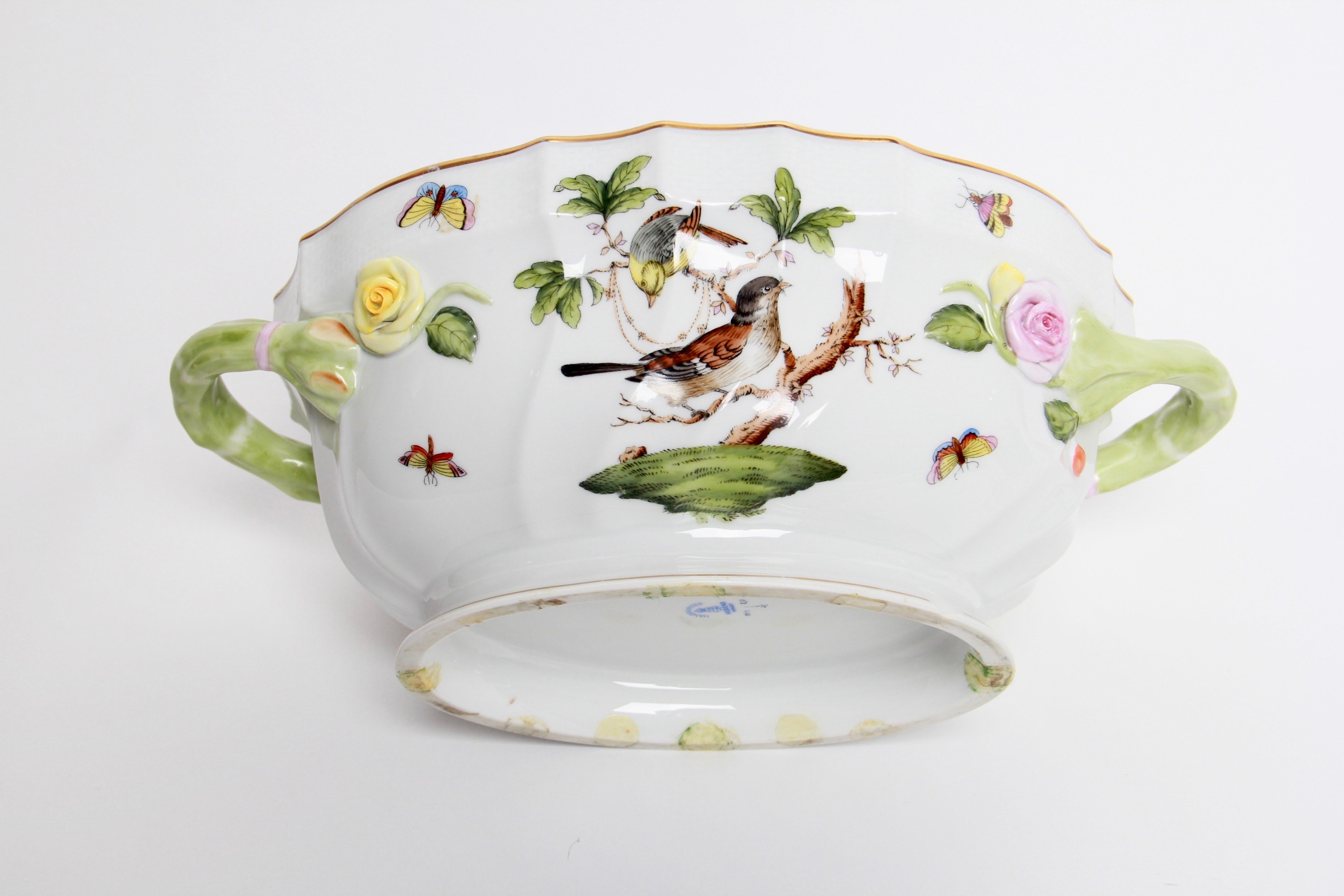 Vintage Herend "Rothschild Bird"  Candlesticks and Soup Tureen