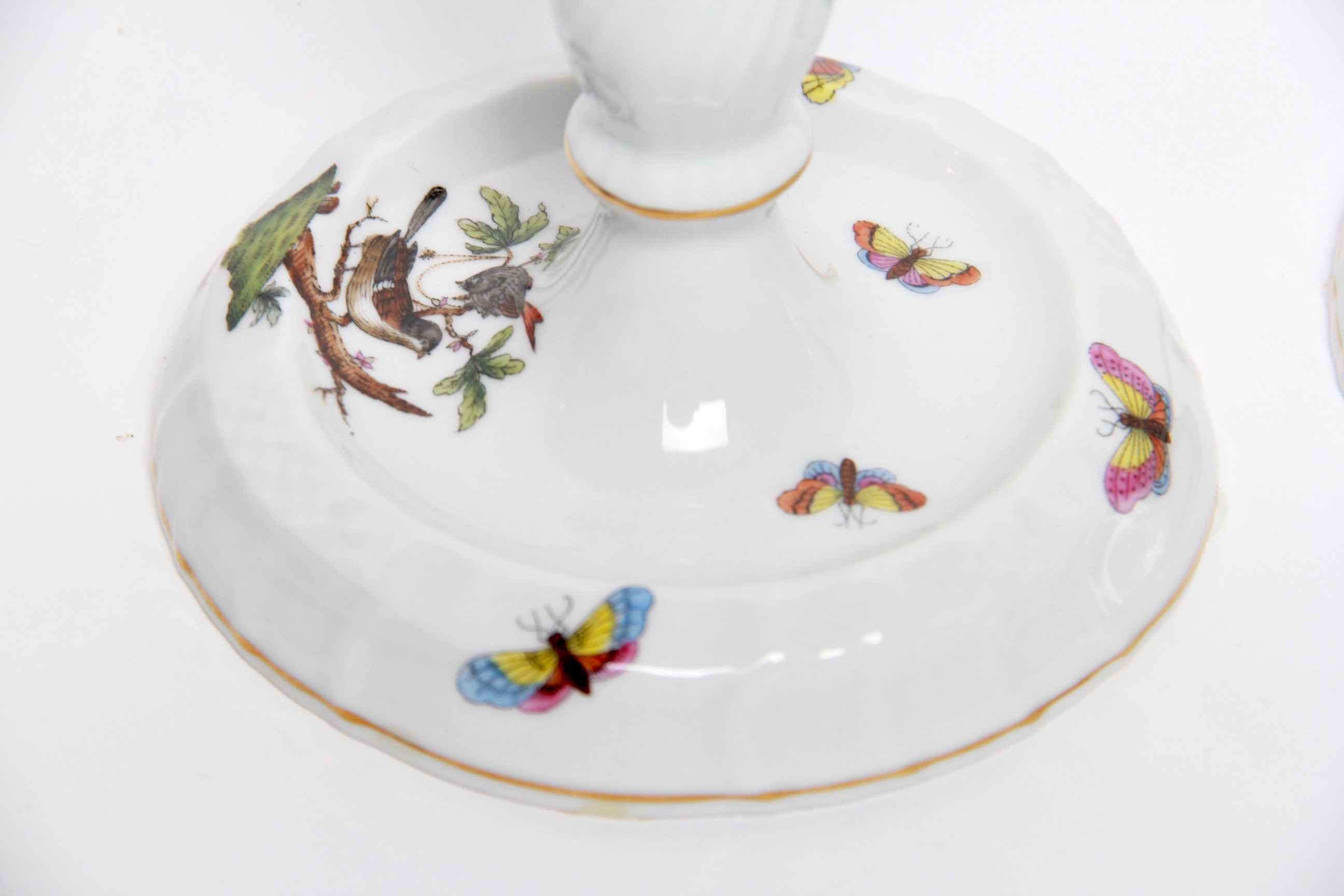 Vintage Herend "Rothschild Bird"  Candlesticks and Soup Tureen