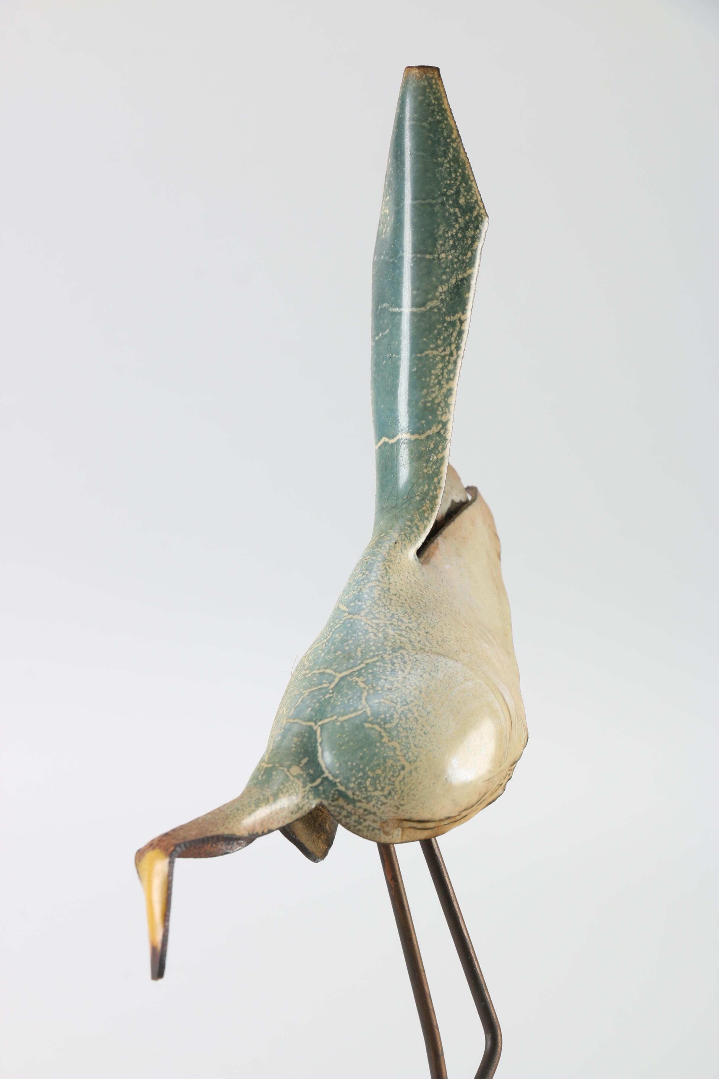 Copper Bird Sculpture by Kerr