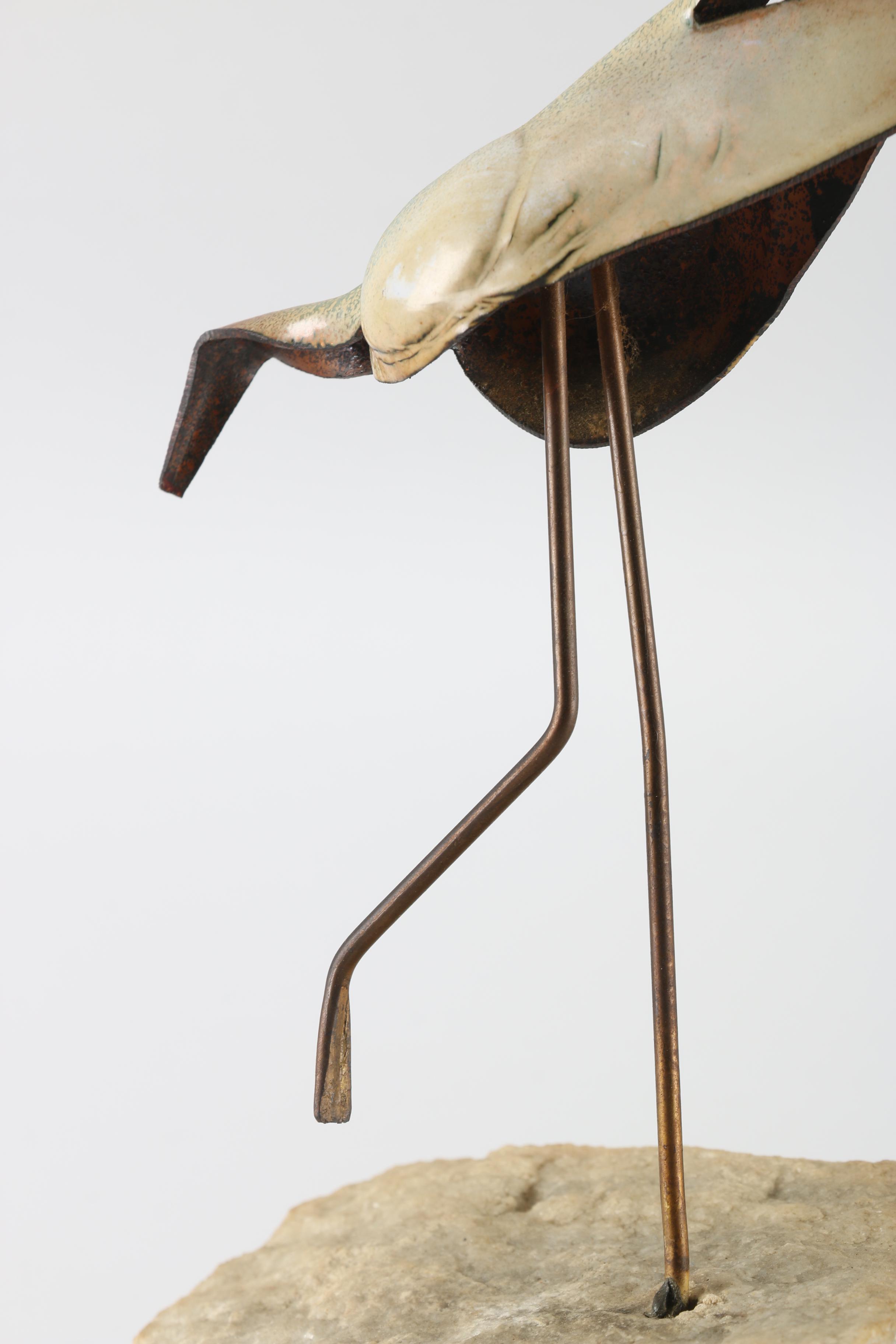 Copper Bird Sculpture by Kerr