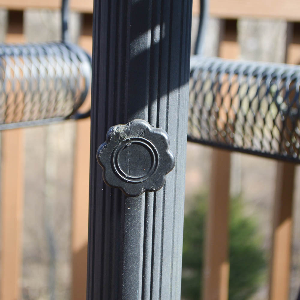 Five Piece Wrought Iron Bar Height Table and Chairs