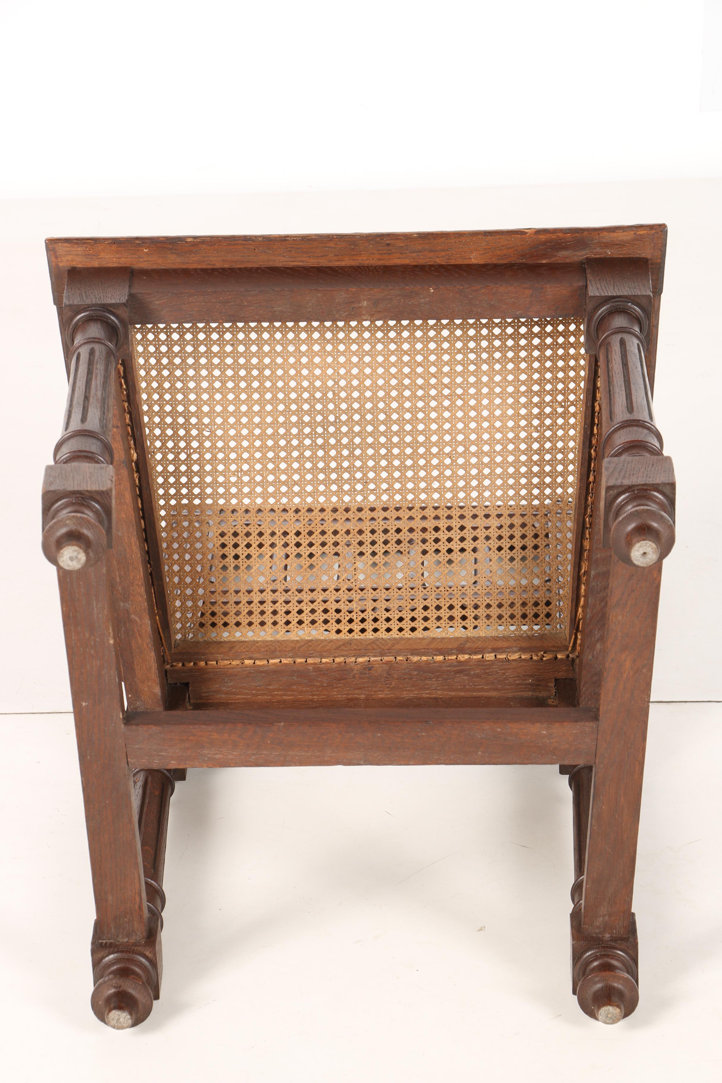 Set of Henri II Style Caned Dining Chairs