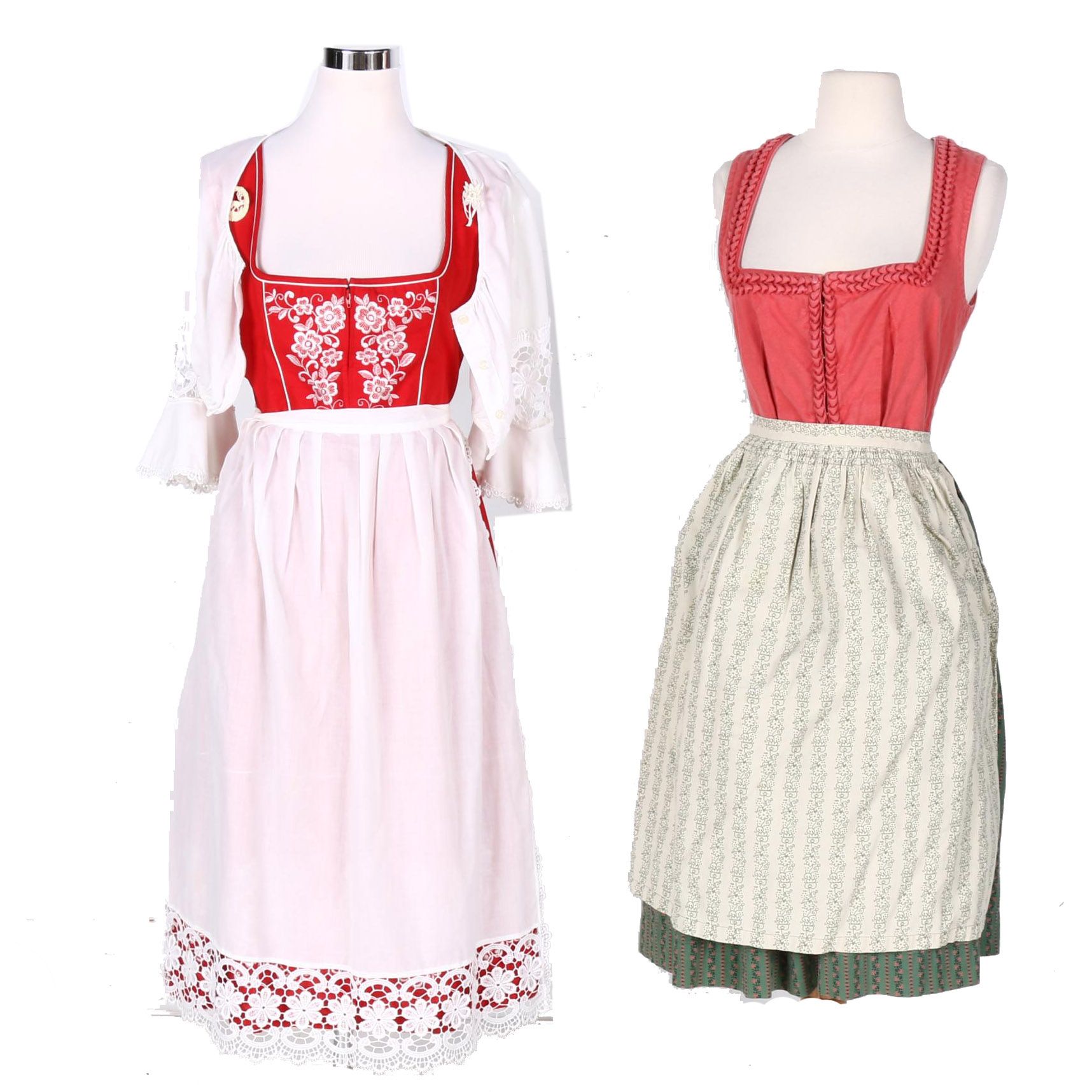 Austrian Dirndl Dresses With Aprons