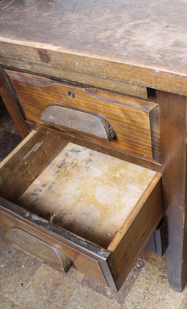 Vintage Typist's Desk with Typewriter and Chair
