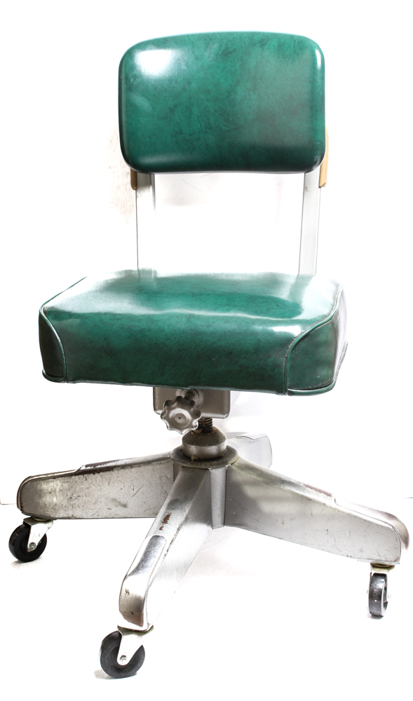 Vintage Typist's Desk with Typewriter and Chair