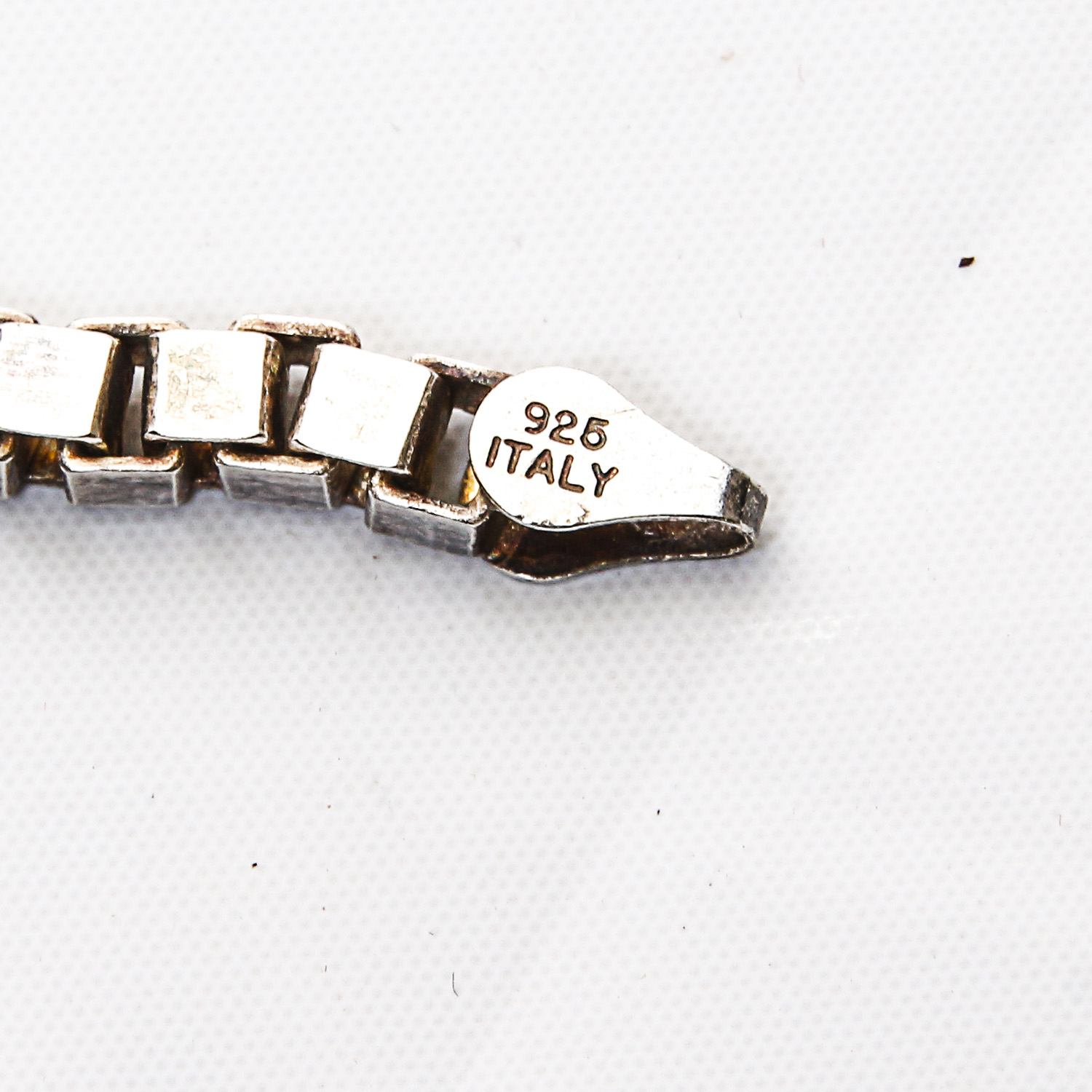 Sterling Silver Italian Box Chain Bracelet
