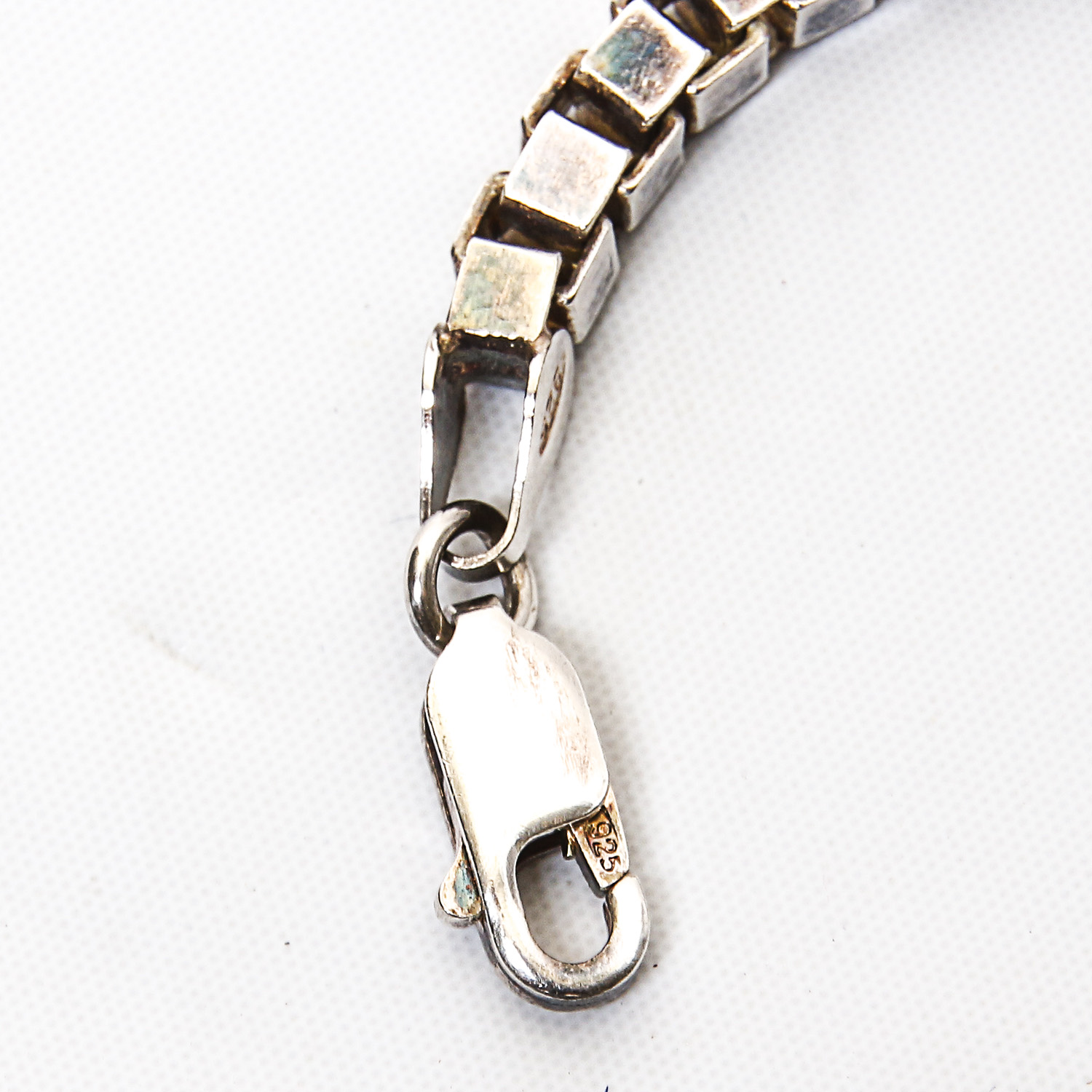 Sterling Silver Italian Box Chain Bracelet