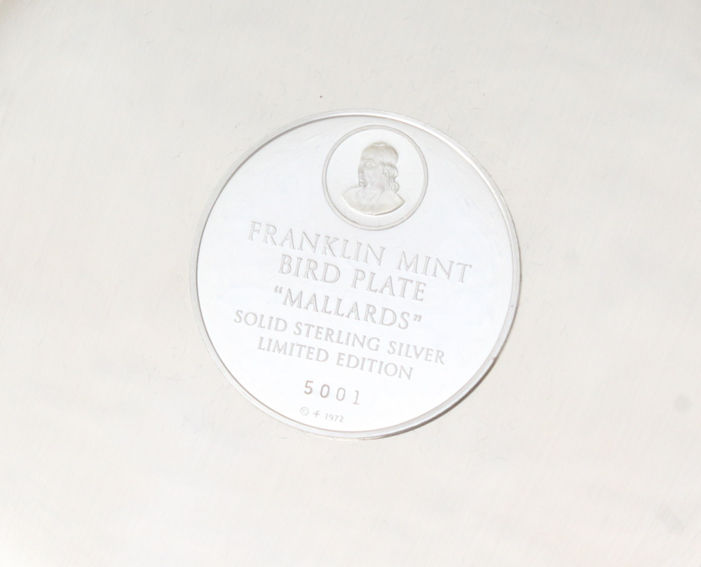 Limited Edition Sterling "The Mallards" Plate by Richard Evans Younger with CoA