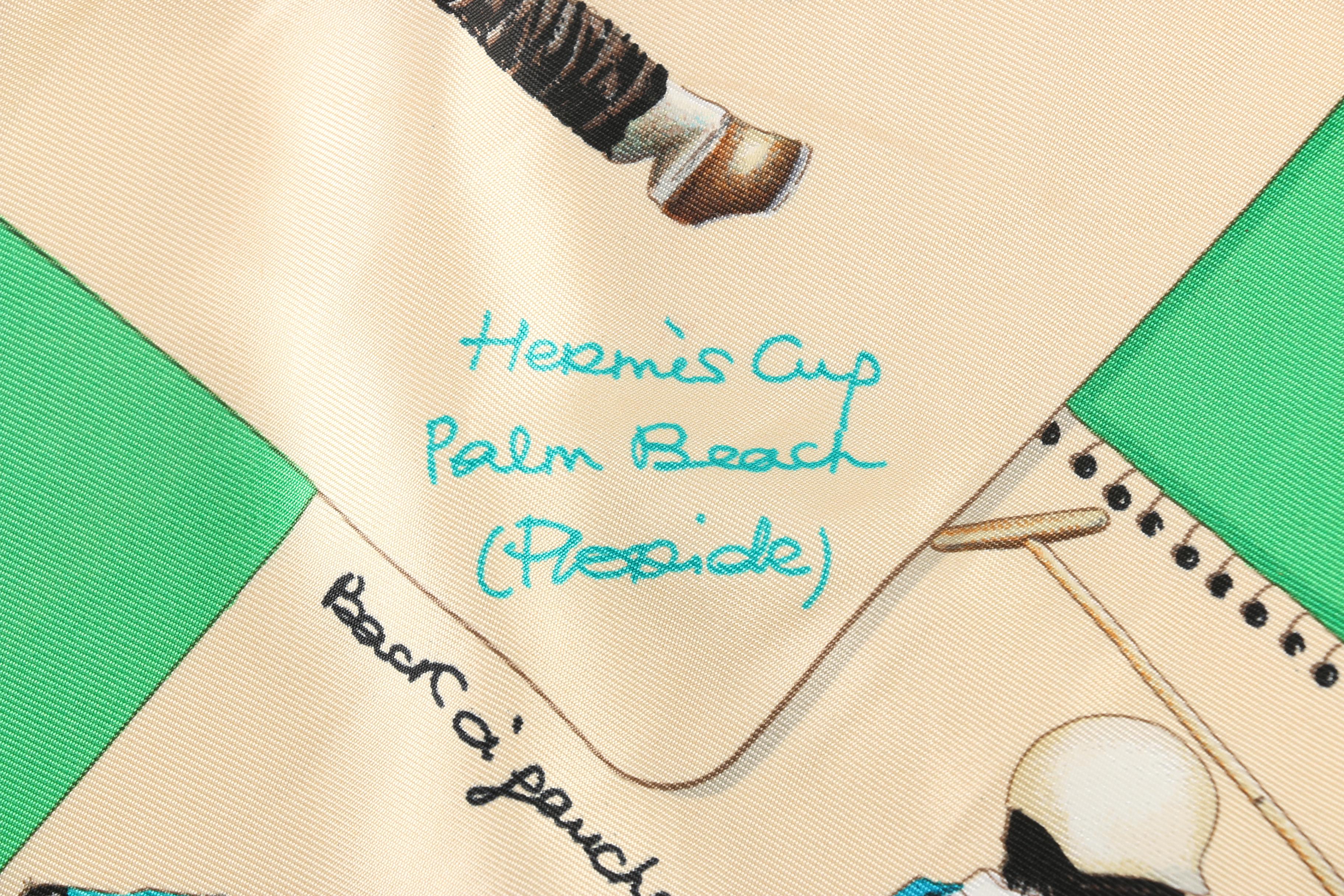 Hermès "Monde du Polo Hermès Cup Palm Beach" Scarf