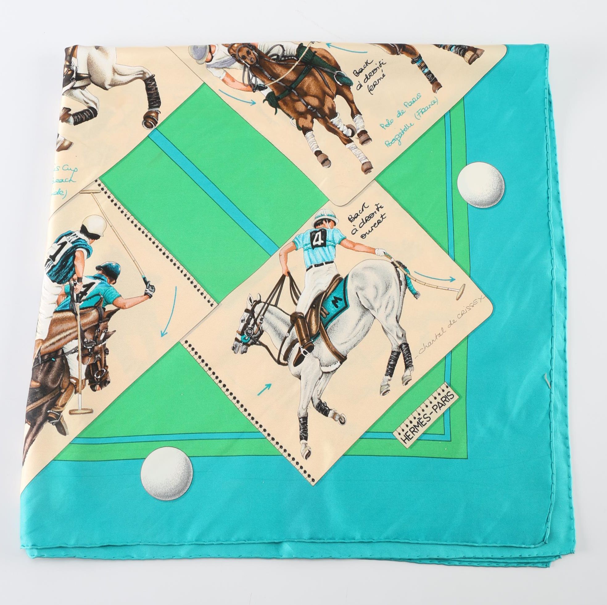 Hermès "Monde du Polo Hermès Cup Palm Beach" Scarf