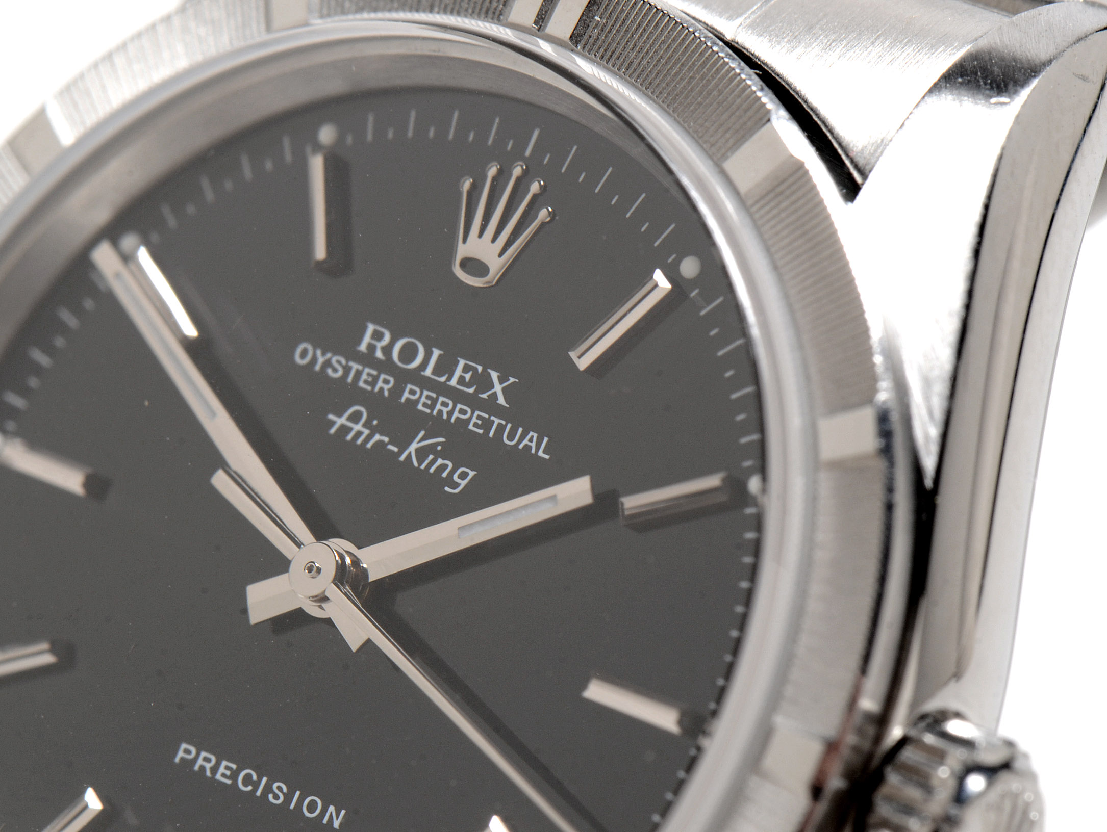 Rolex Perpetual Air-King Black Steel Dial Automatic Watch