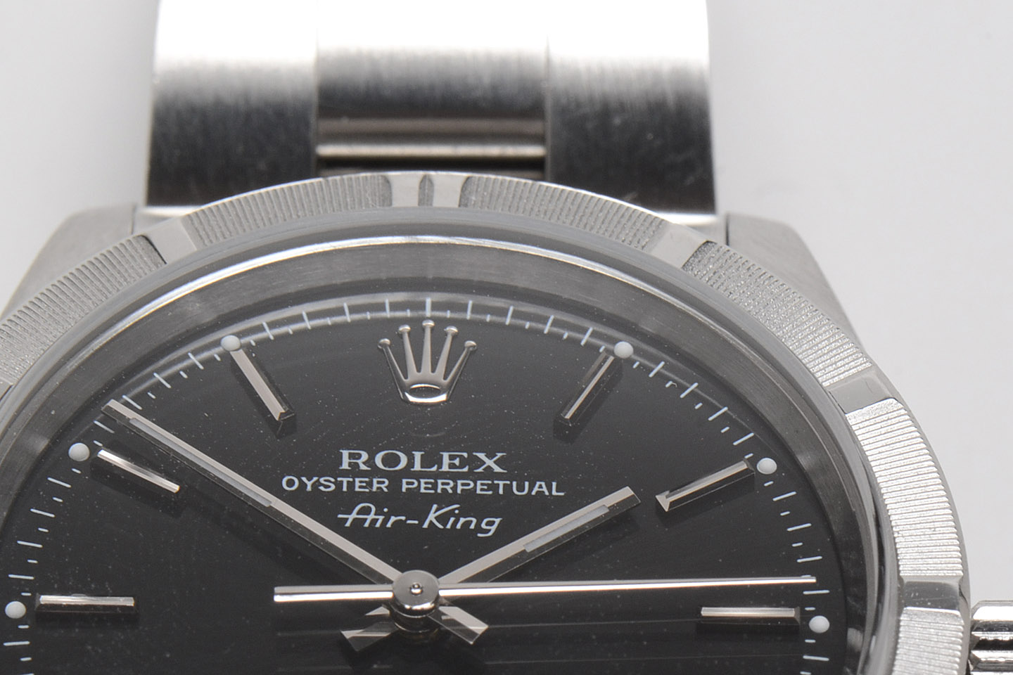 Rolex Perpetual Air-King Black Steel Dial Automatic Watch