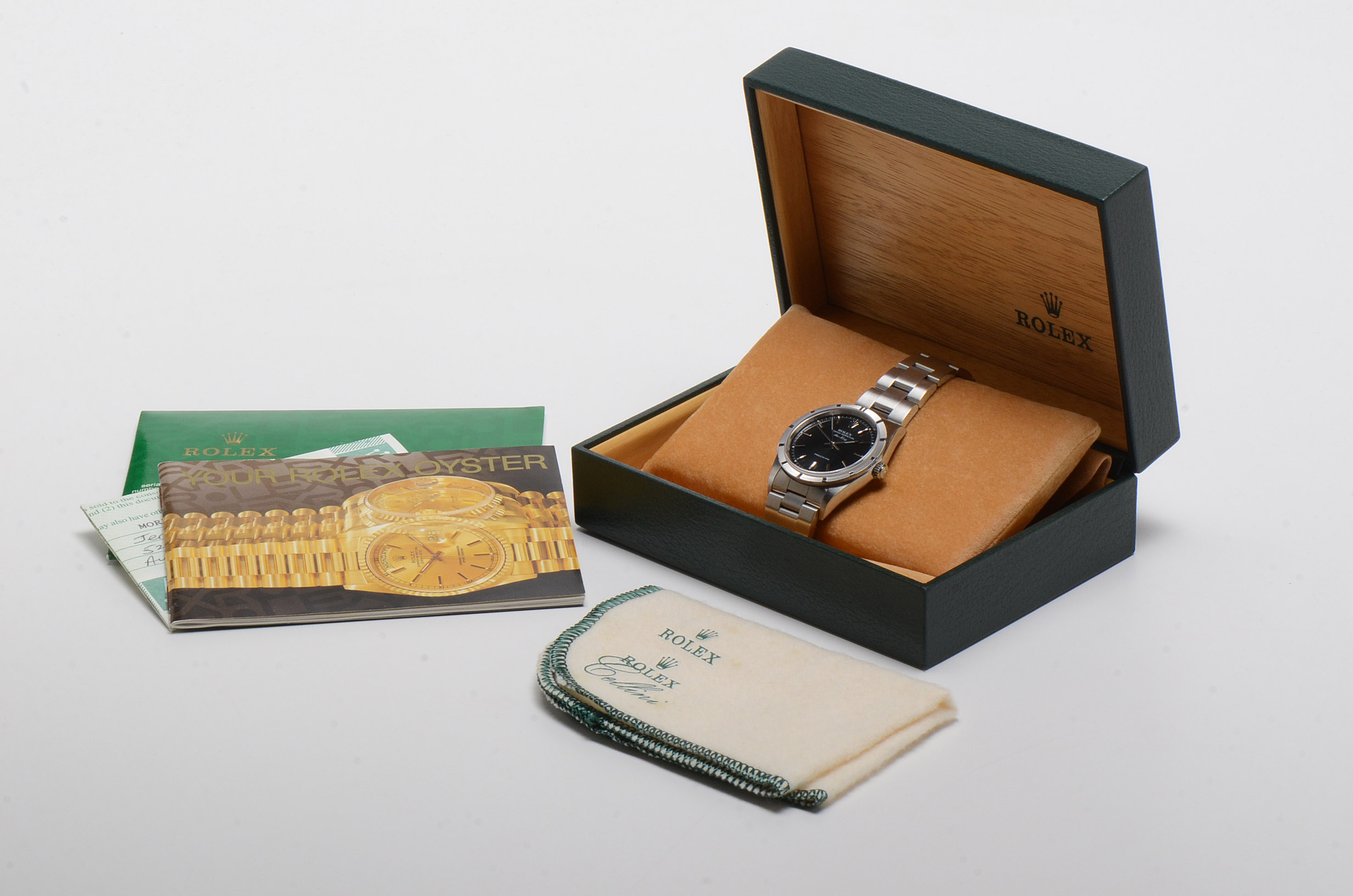 Rolex Perpetual Air-King Black Steel Dial Automatic Watch