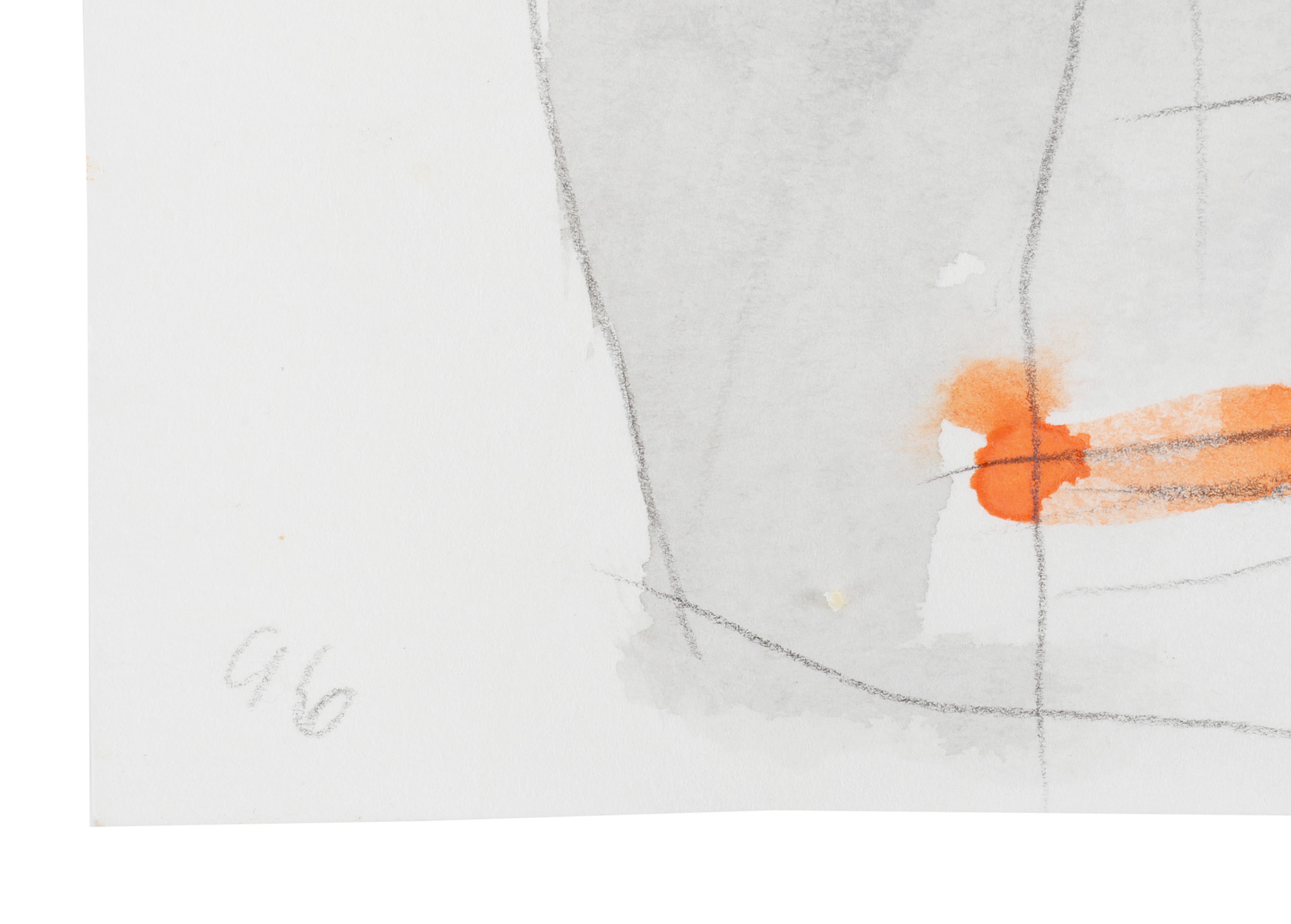 Two Joel Otterson Original 1996 Watercolor Sketches from Series "10 Studies for Sculpture"