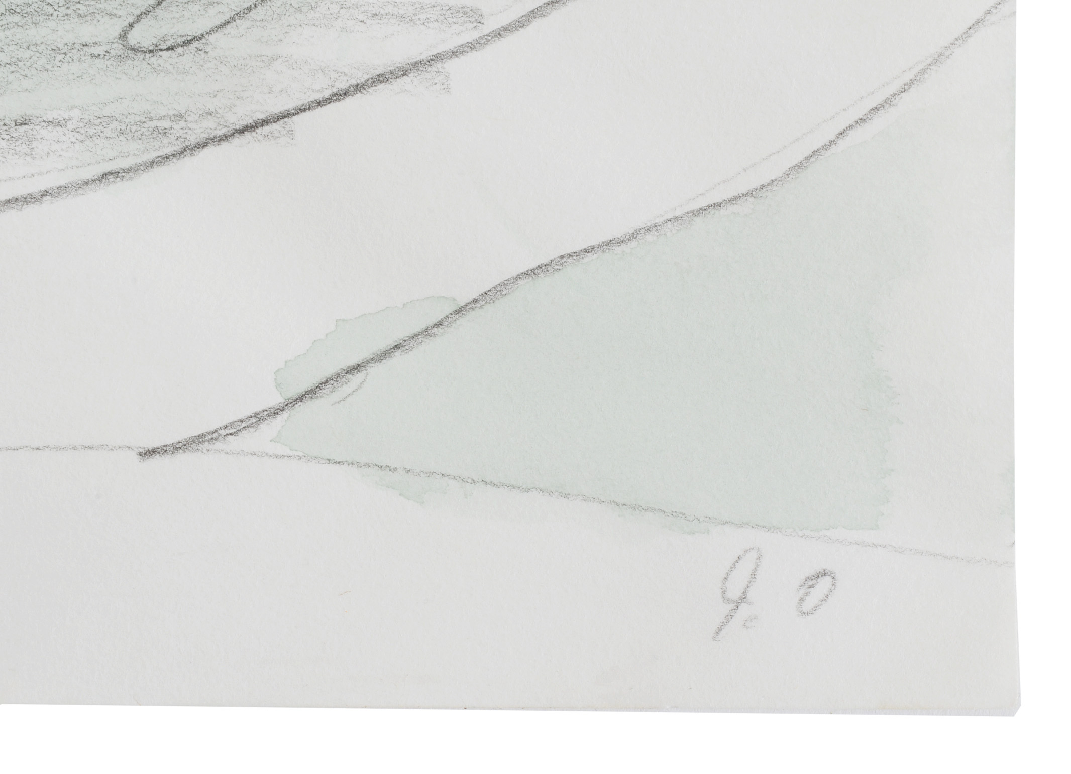 Two Joel Otterson Original 1996 Watercolor Sketches from Series "10 Studies for Sculpture"