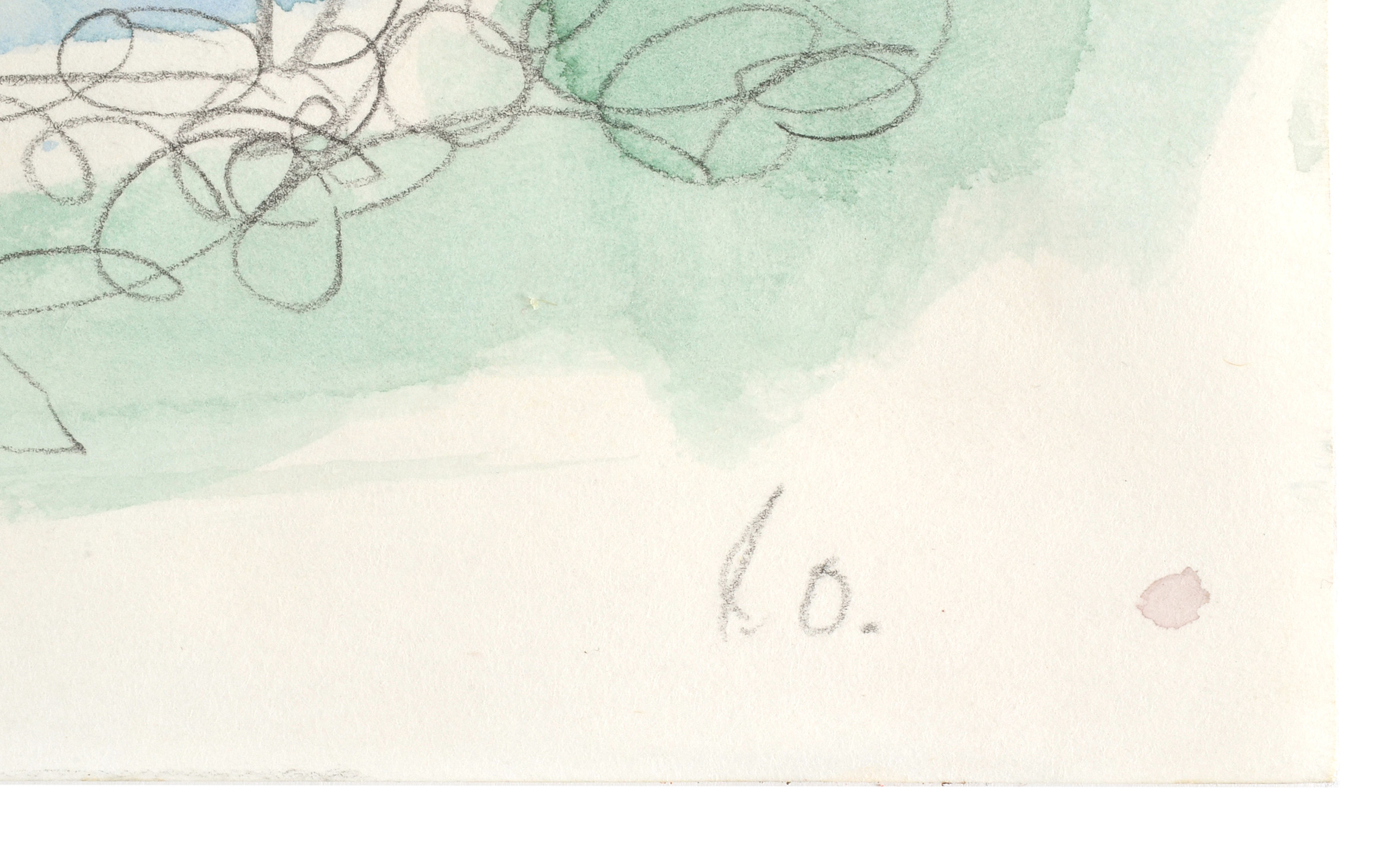 Two Joel Otterson Original 1996 Watercolor Sketches from Series "10 Studies for Sculpture"