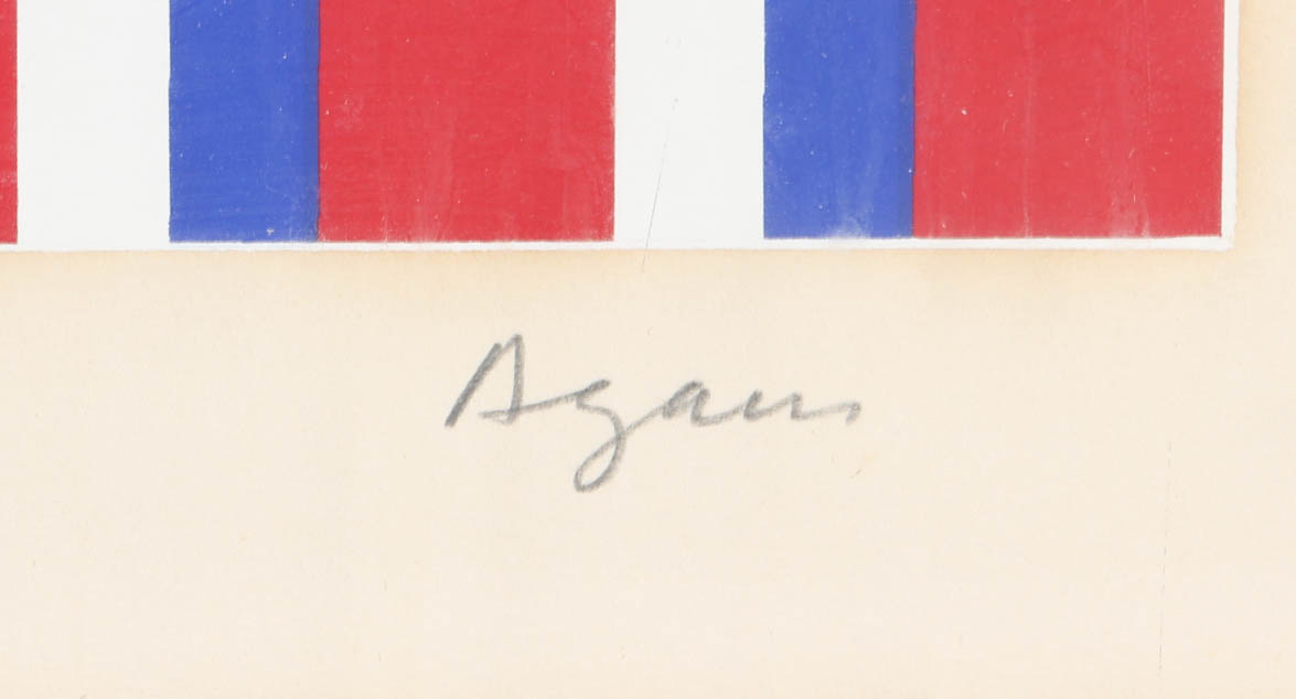 Yaacov Agam Artist Proof Serigraph on Paper "Agamographe Tef 2-Visual Prayer"