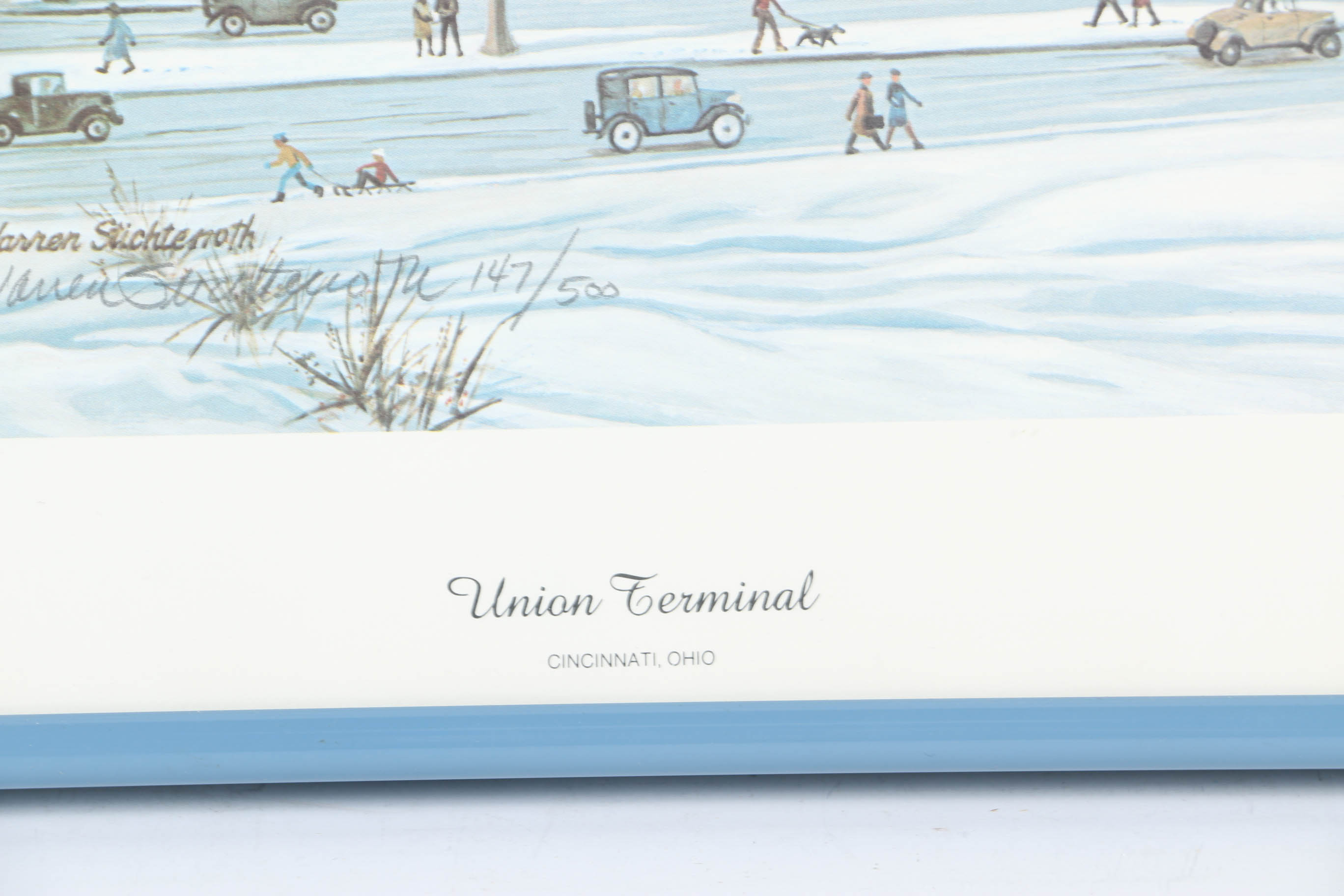 Warren Stichtenoth Pair of Limited Edition Offset Lithographs of Cincinnati Landmarks