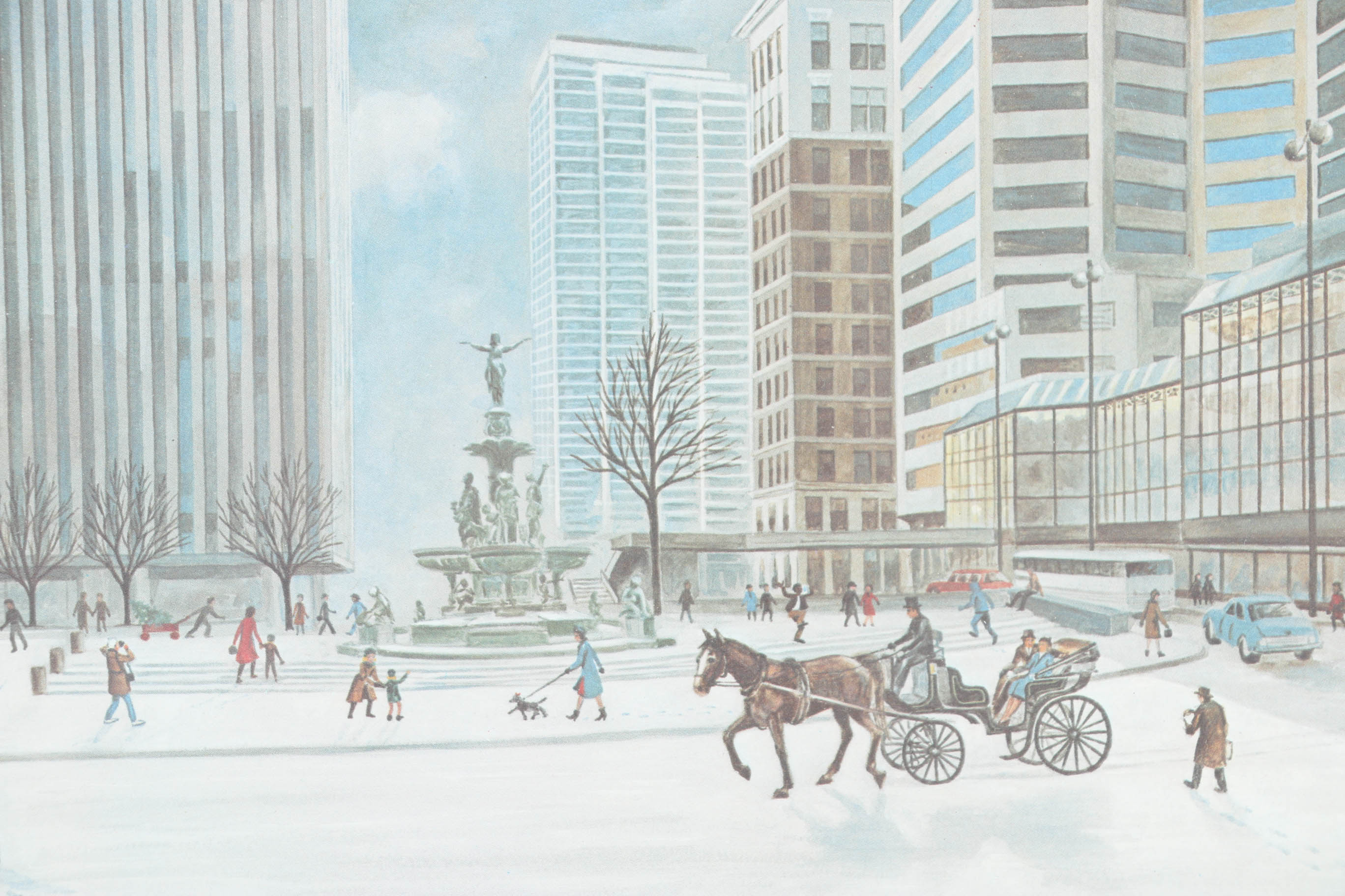 Warren Stichtenoth Pair of Limited Edition Offset Lithographs of Cincinnati Landmarks