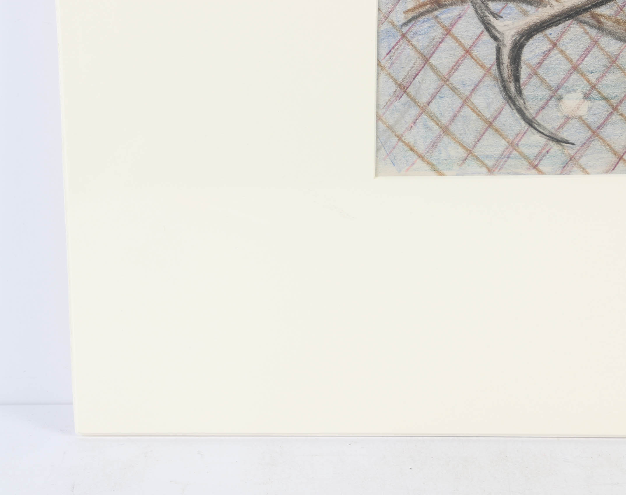 Edgar Yaeger Pastel Drawing on Paper of Fish and Anchor