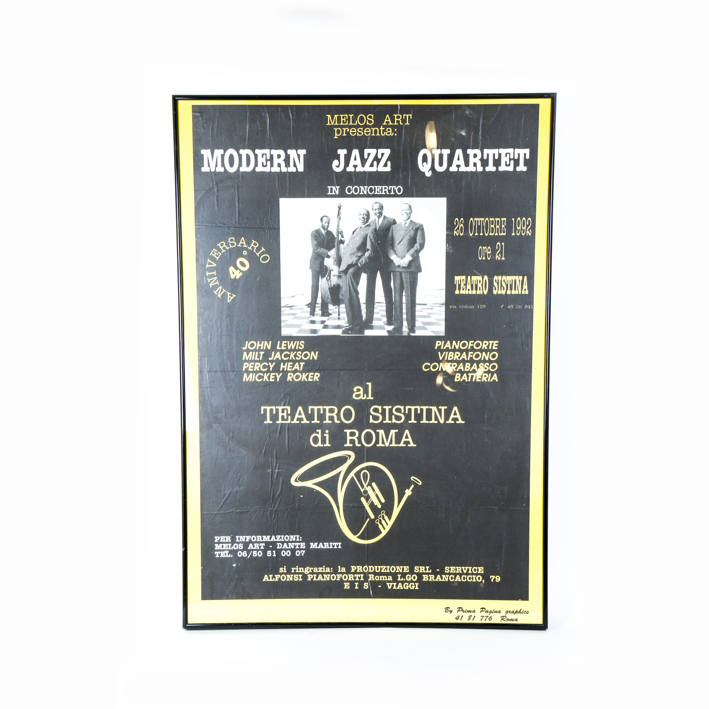 Framed "Modern Jazz Quartet" Poster