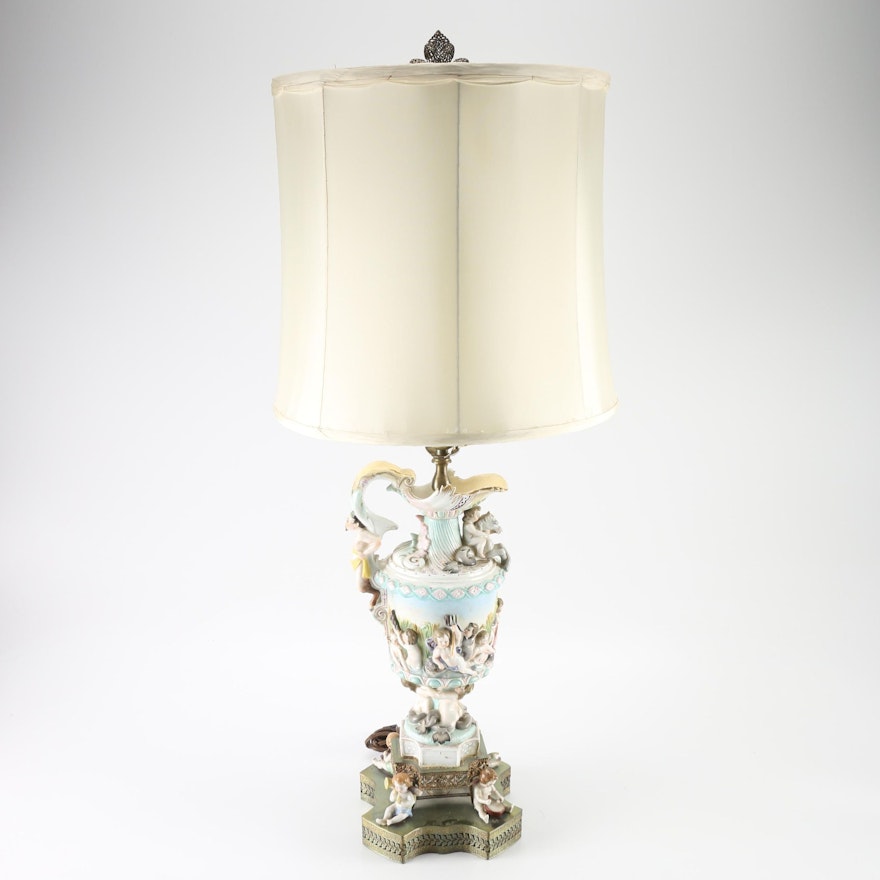 Meissen Style Porcelain Table Lamp