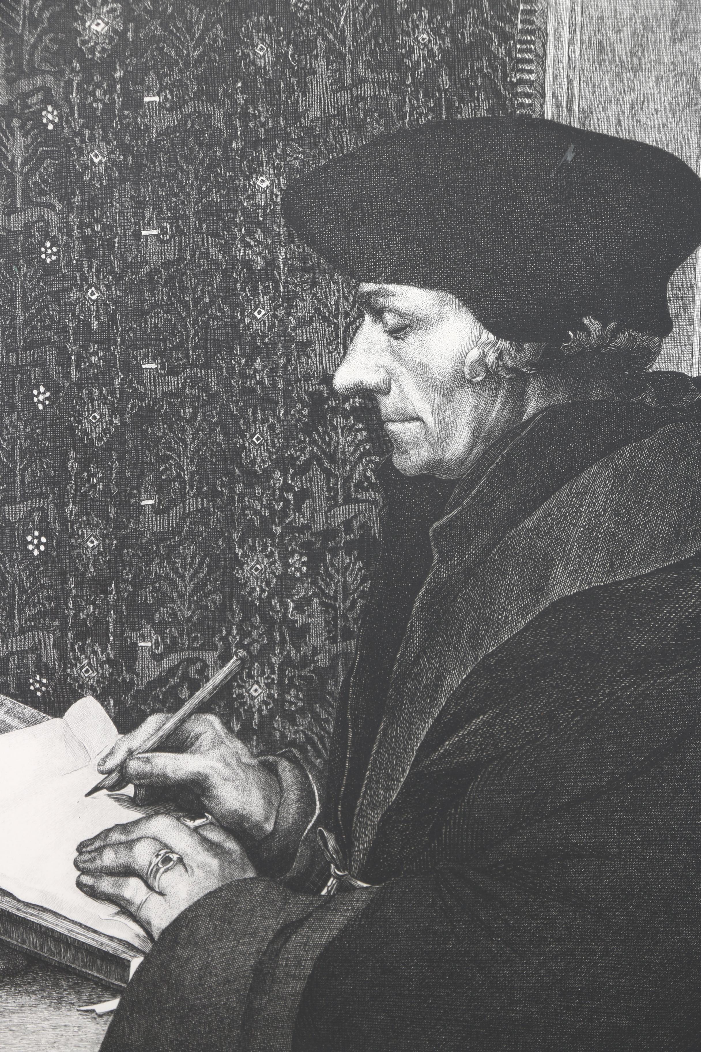 Restrike of Felix Bracquemond's Etching After Hans Holbein the Younger's "Erasmus"