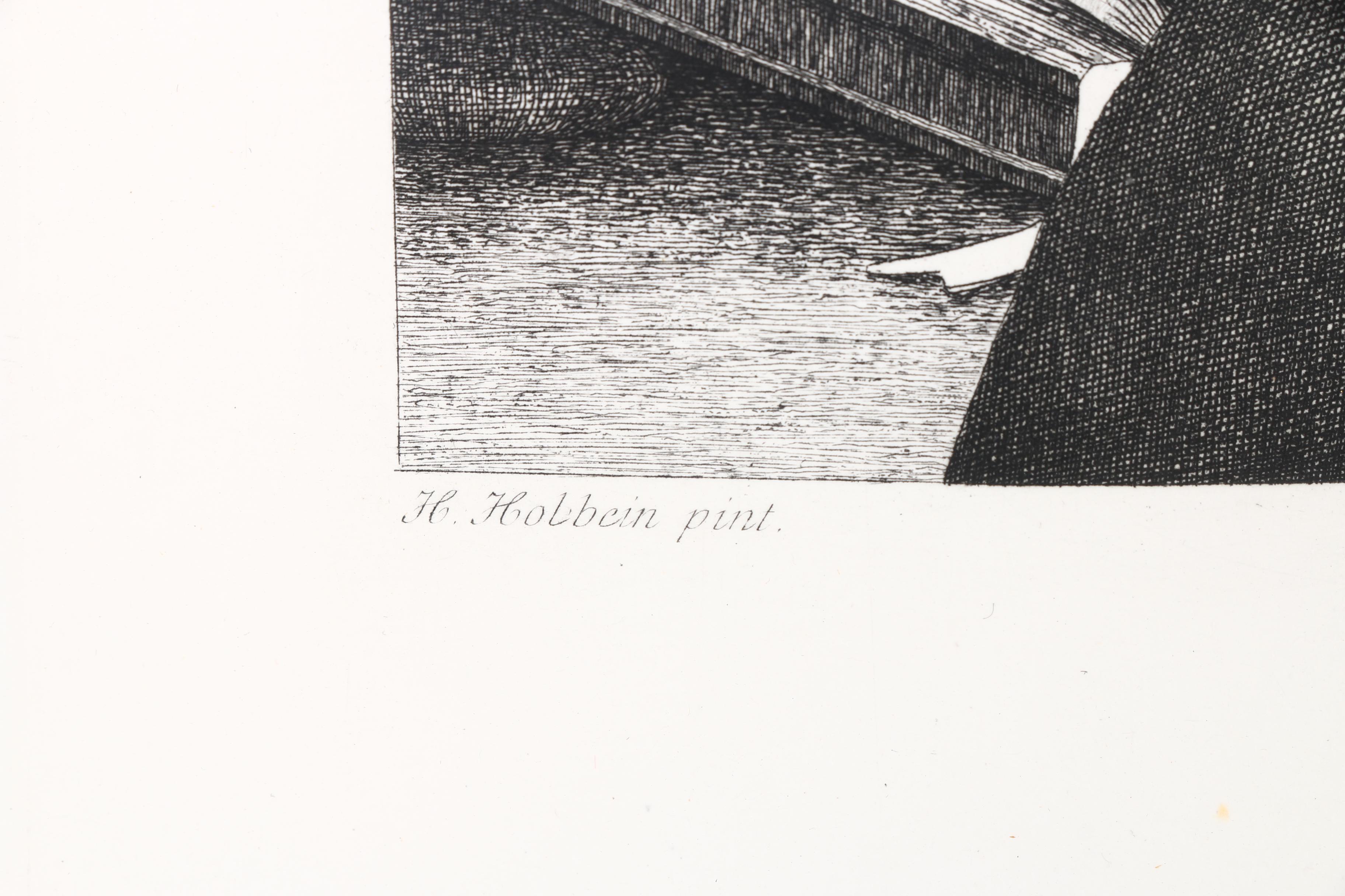 Restrike of Felix Bracquemond's Etching After Hans Holbein the Younger's "Erasmus"