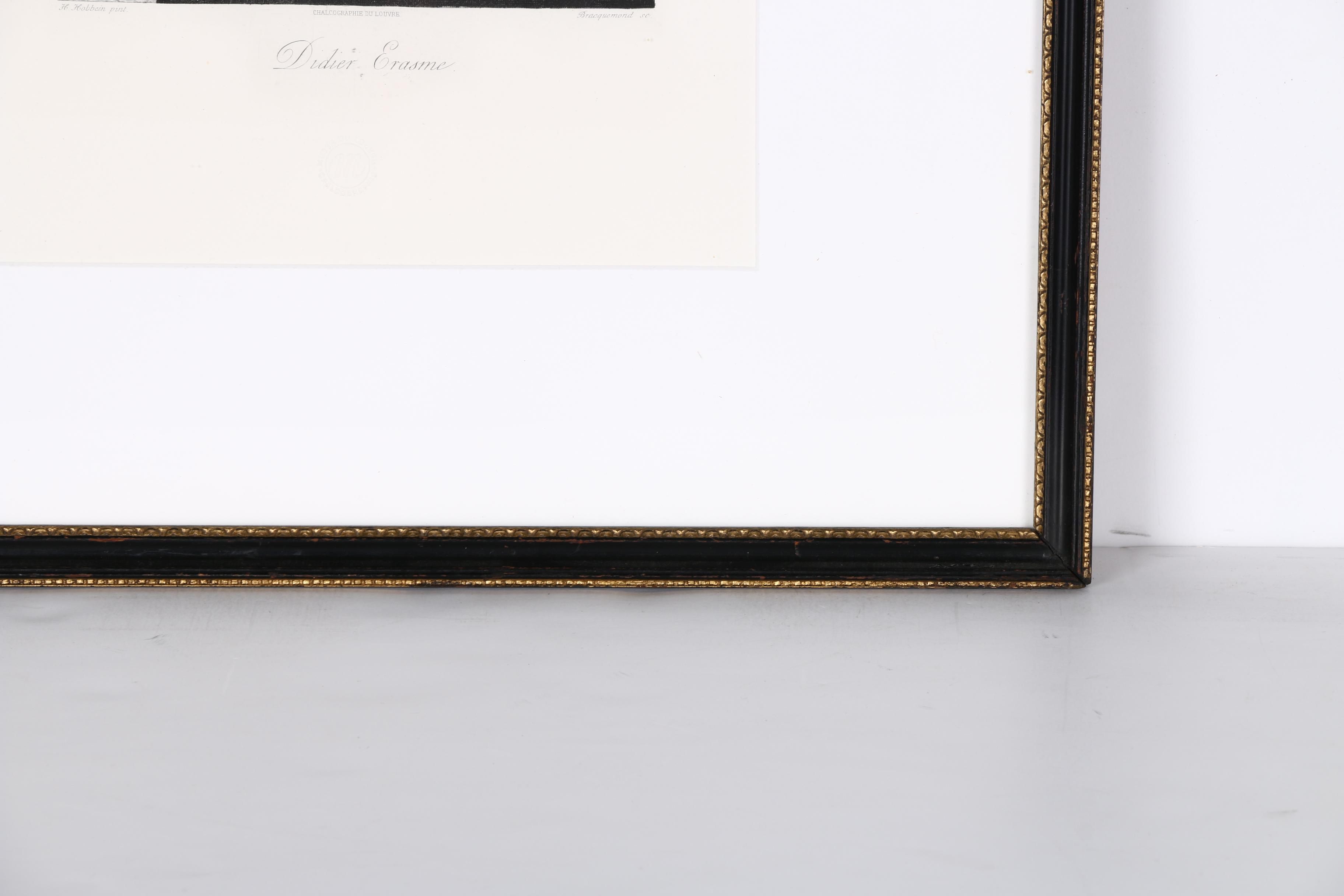 Restrike of Felix Bracquemond's Etching After Hans Holbein the Younger's "Erasmus"