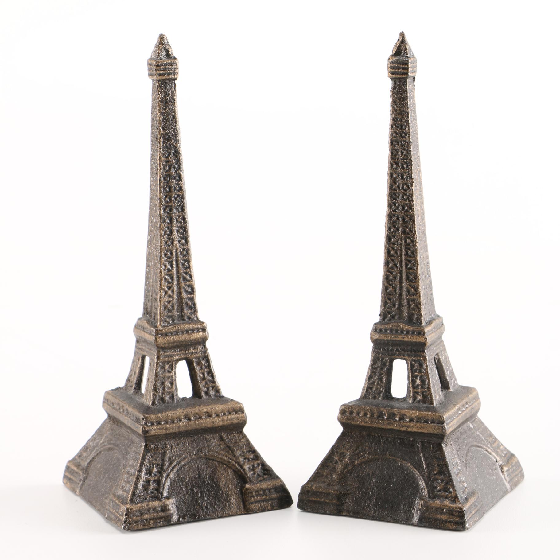 Cast Iron Eiffel Tower Bookends by Homart
