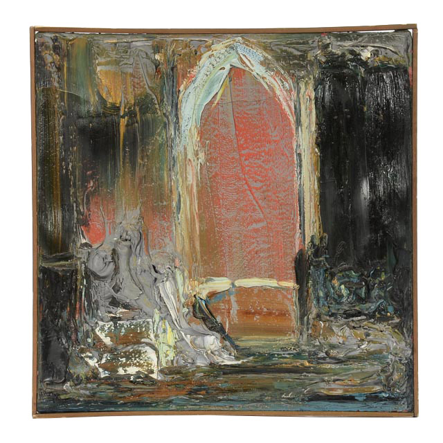 Joachim Probst Original 1971 Oil Painting on Canvas "Motif"