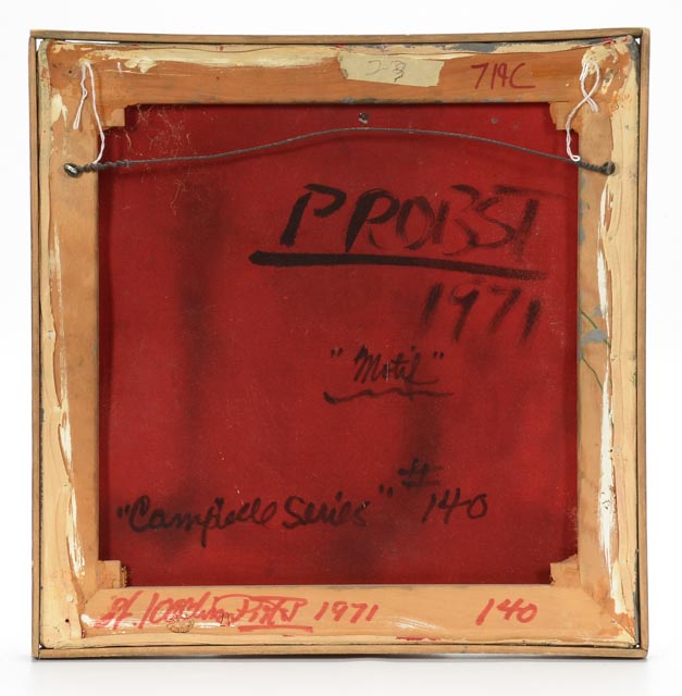 Joachim Probst Original 1971 Oil Painting on Canvas "Motif"