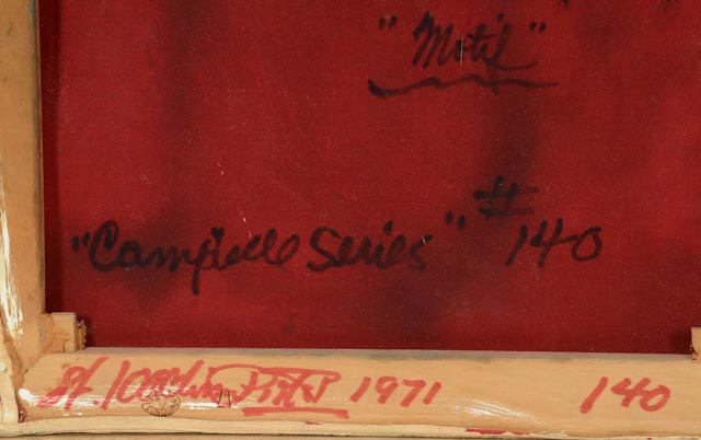 Joachim Probst Original 1971 Oil Painting on Canvas "Motif"