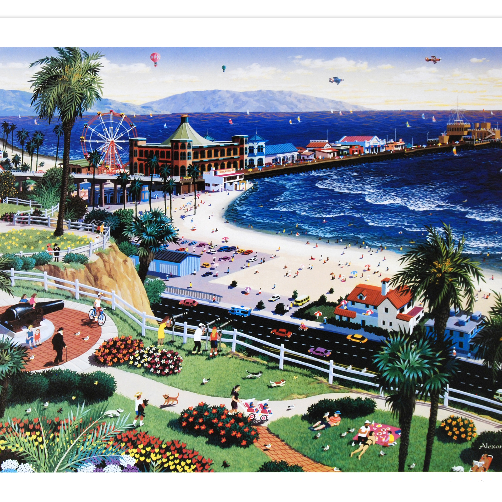 Alexander Chen Limited Edition Signed Offset Lithograph "Santa Monica"