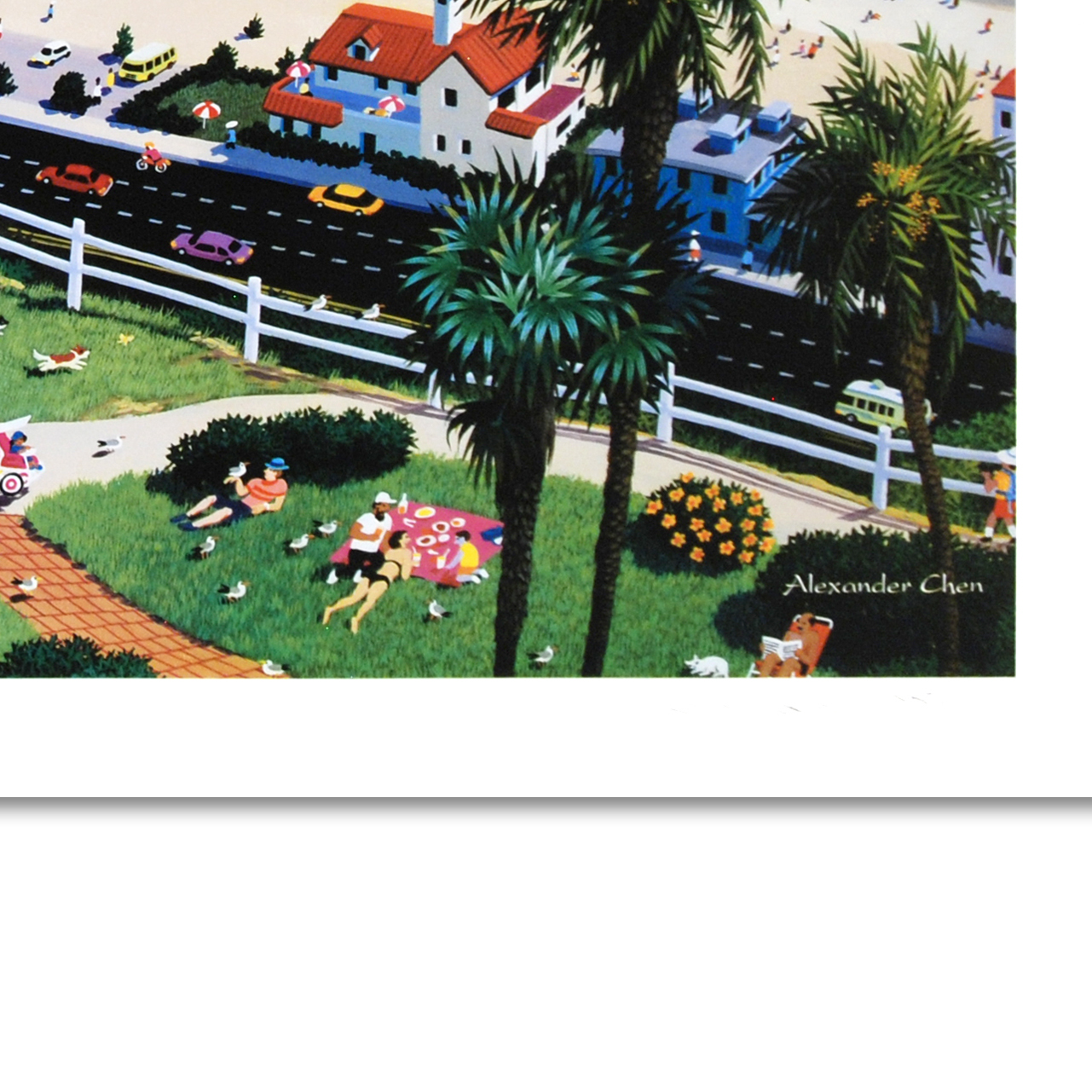 Alexander Chen Limited Edition Signed Offset Lithograph "Santa Monica"