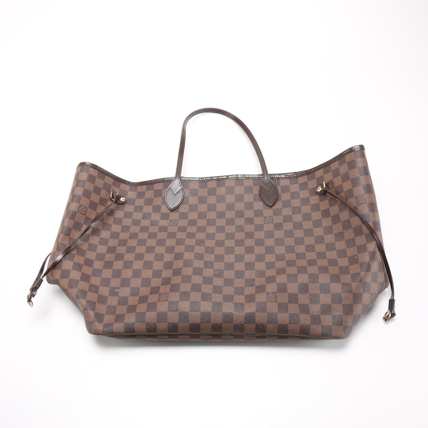 Louis Vuitton Damier Ebene Neverfull Tote