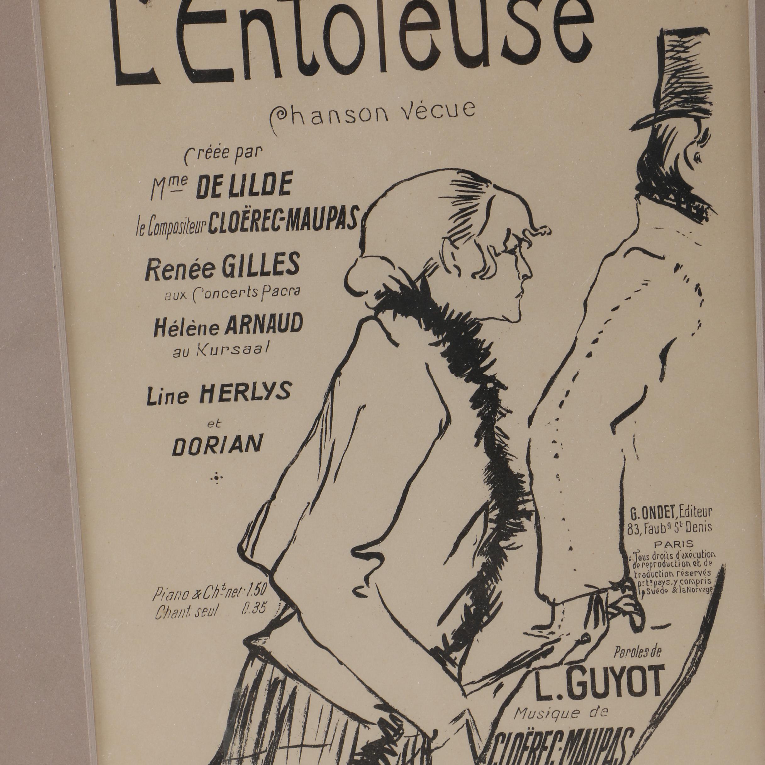 Henri Toulouse-Lautrec Lithograph "L'Entoleuse"