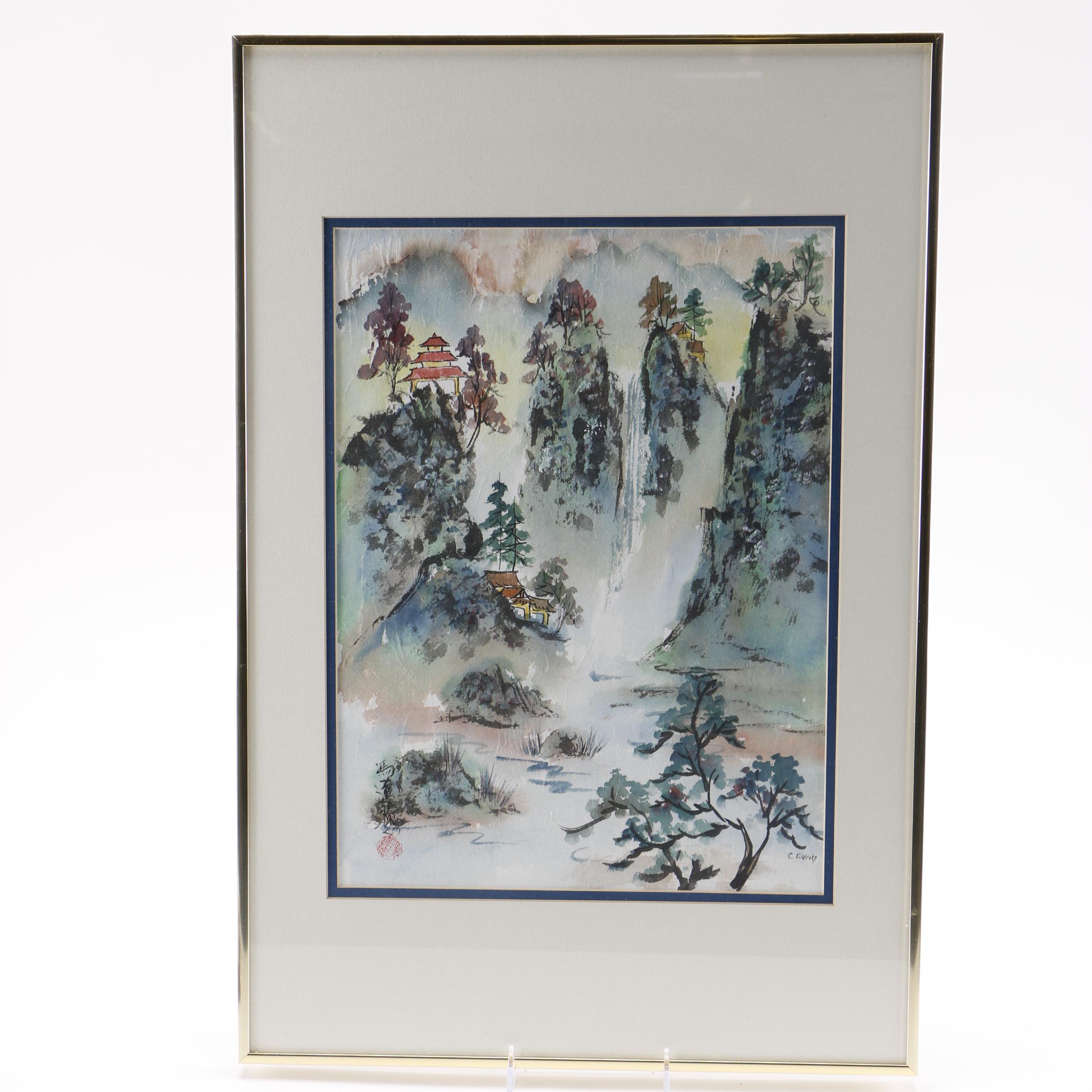 Charlotte Fung Miller Chinese Brushwork Landscape and Other Asian Inspired Artwork