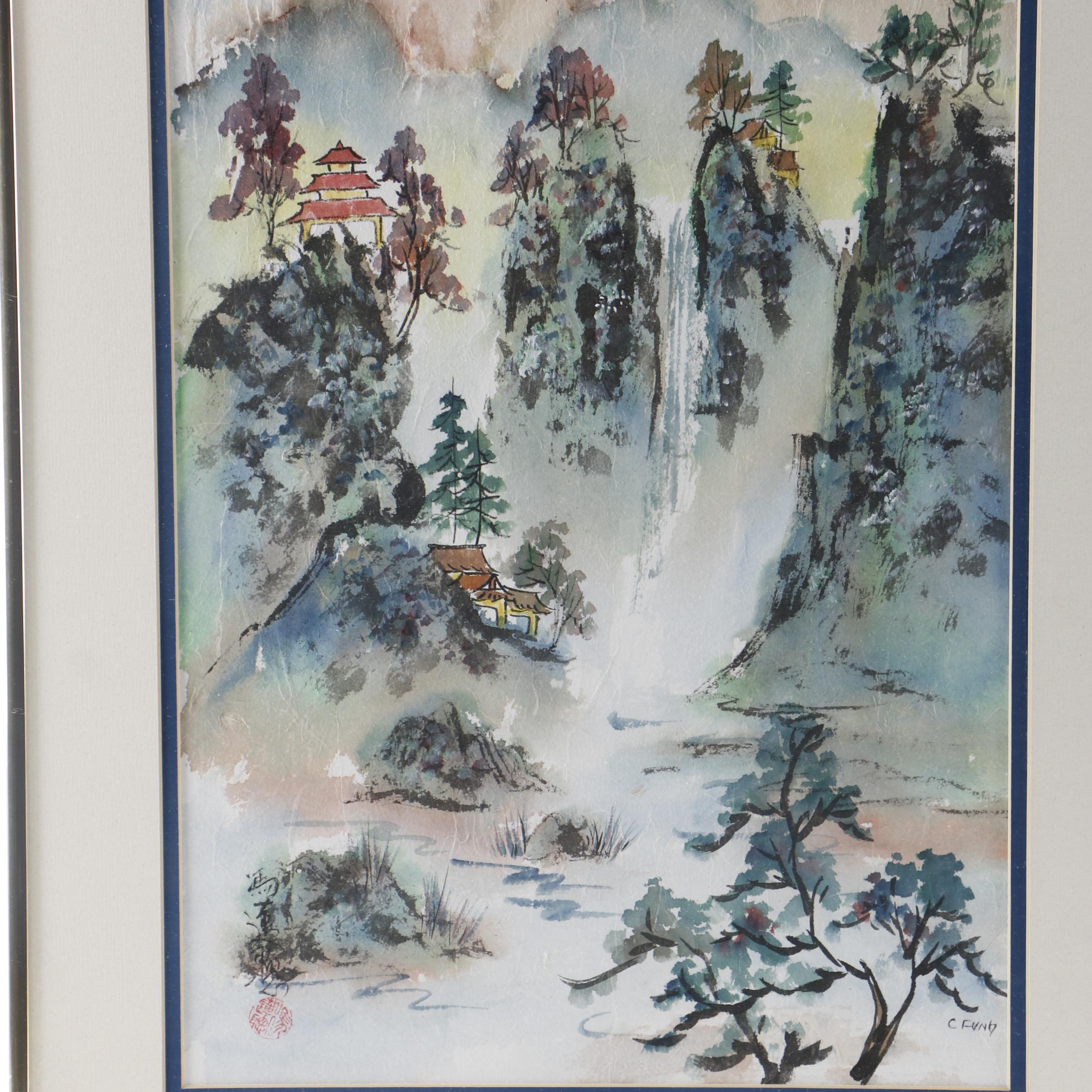 Charlotte Fung Miller Chinese Brushwork Landscape and Other Asian Inspired Artwork
