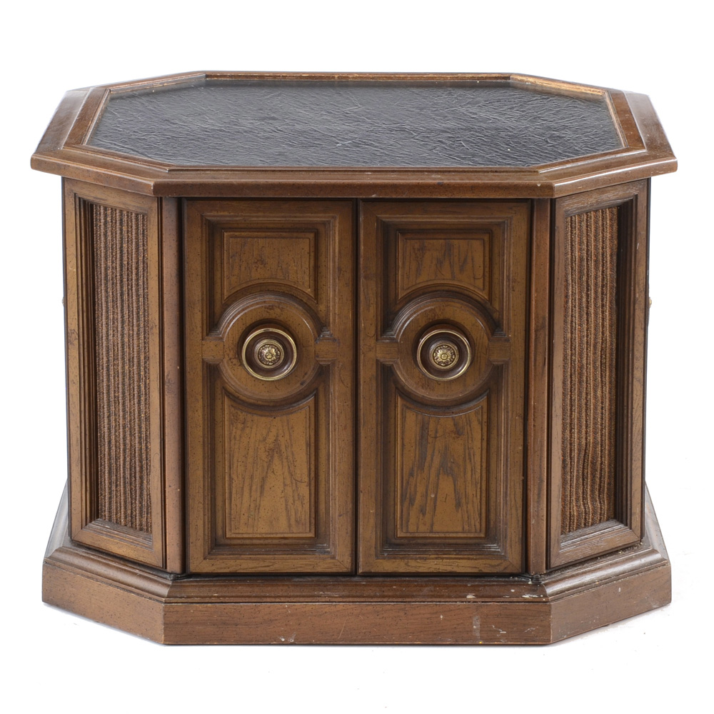 Mid-Century Mediterranean Style Octagonal Stereo Table