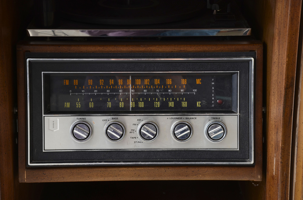 Mid-Century Mediterranean Style Octagonal Stereo Table