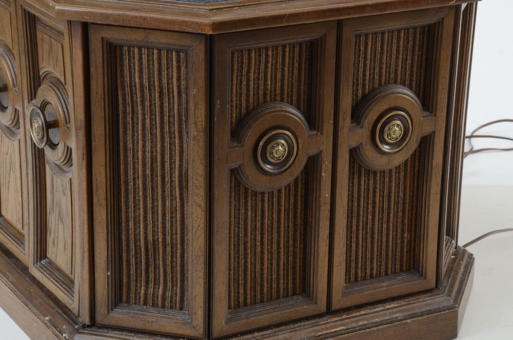 Mid-Century Mediterranean Style Octagonal Stereo Table