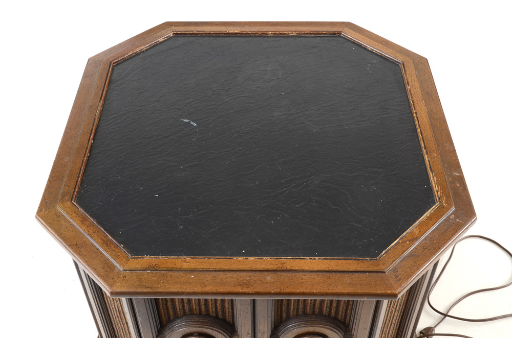 Mid-Century Mediterranean Style Octagonal Stereo Table