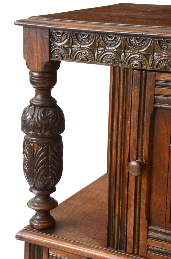 1920s Jacobean Style Bar Cabinet