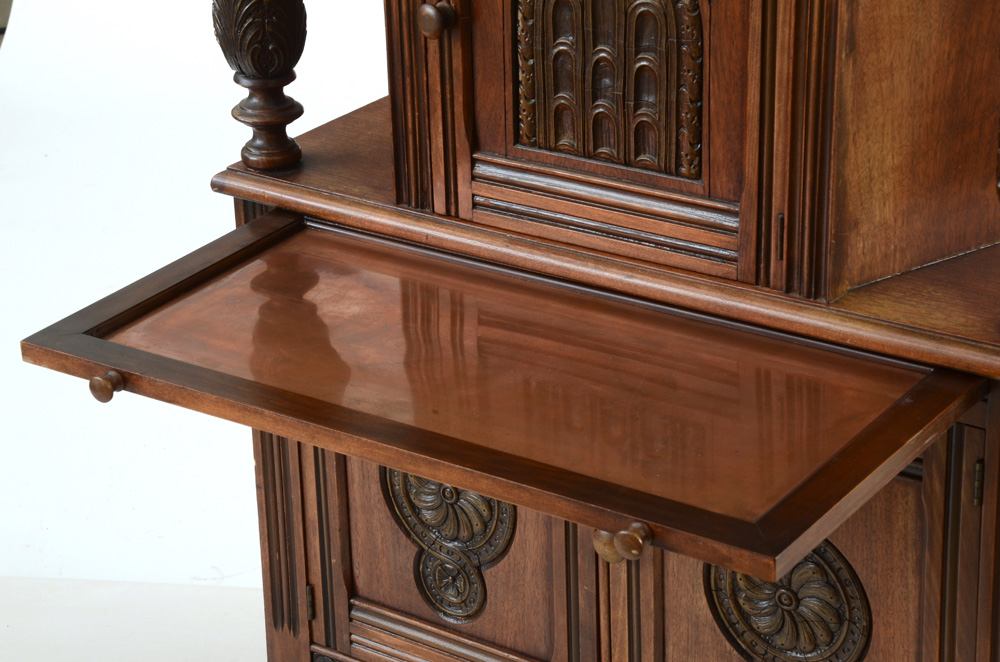 1920s Jacobean Style Bar Cabinet