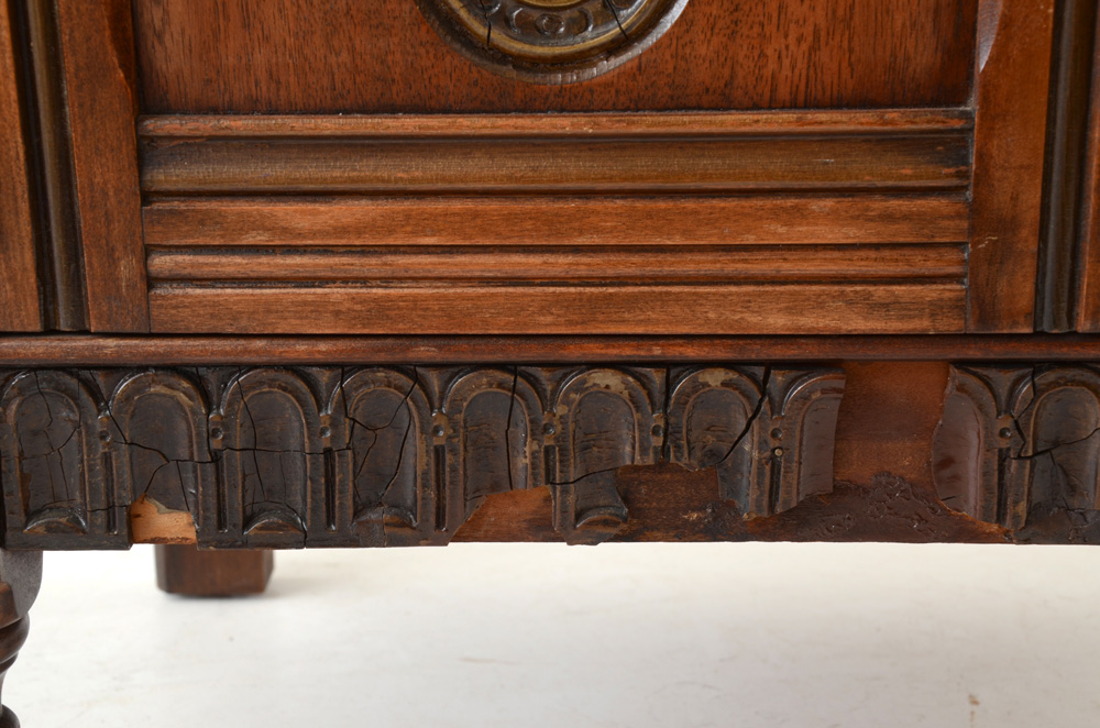 1920s Jacobean Style Bar Cabinet