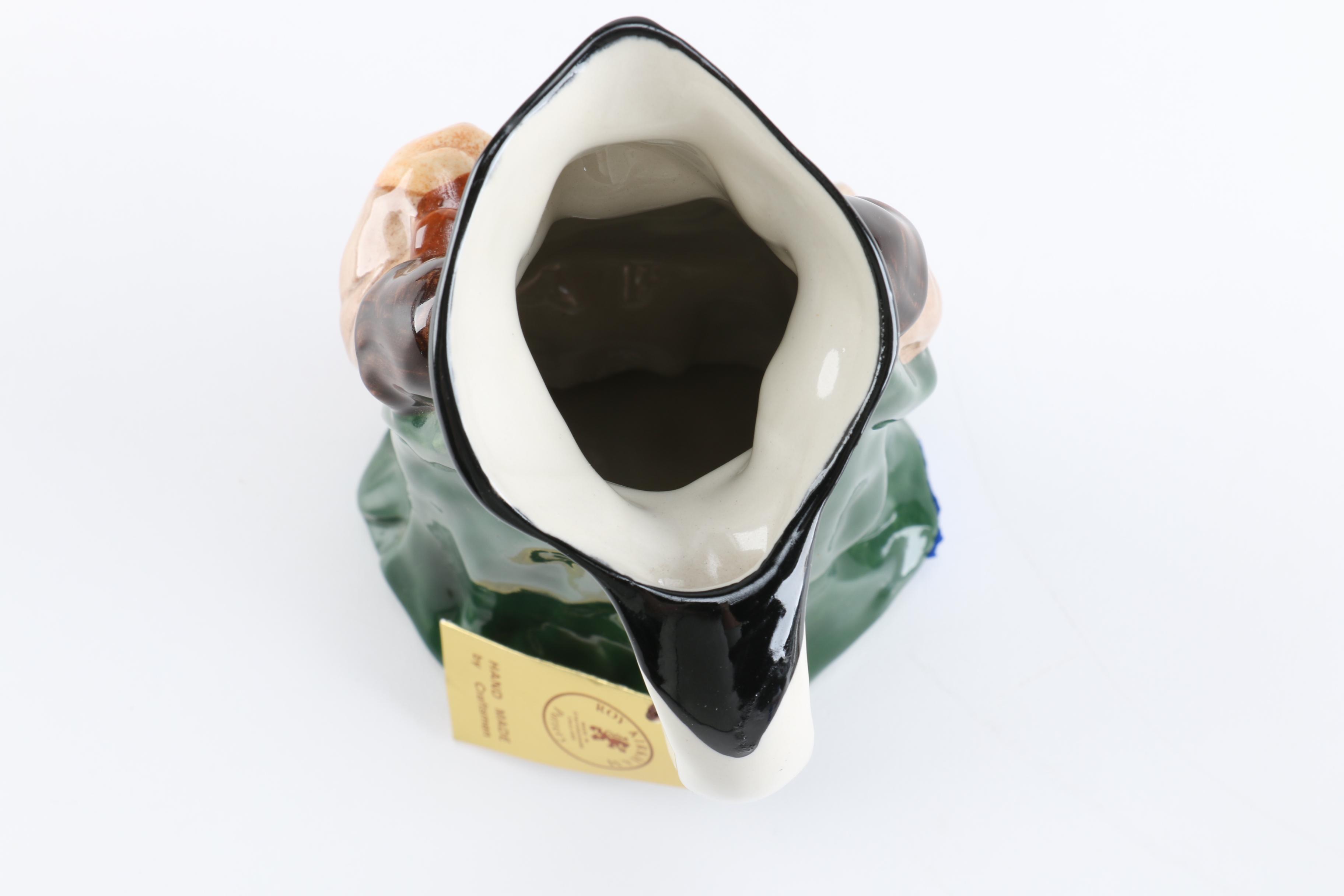 "Sheriff" and "Robin Hood" Hand-Painted Pottery Mugs