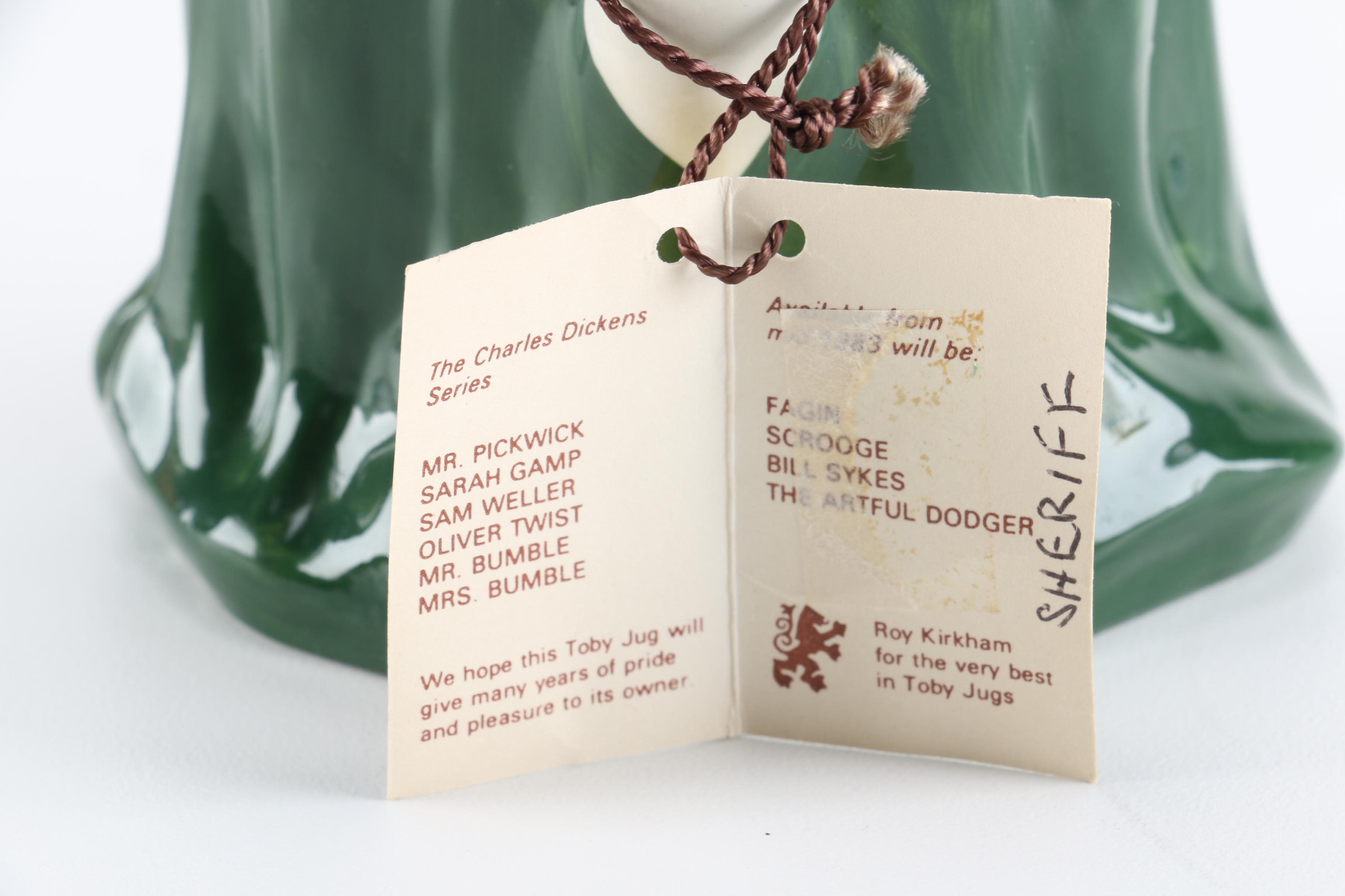 "Sheriff" and "Robin Hood" Hand-Painted Pottery Mugs