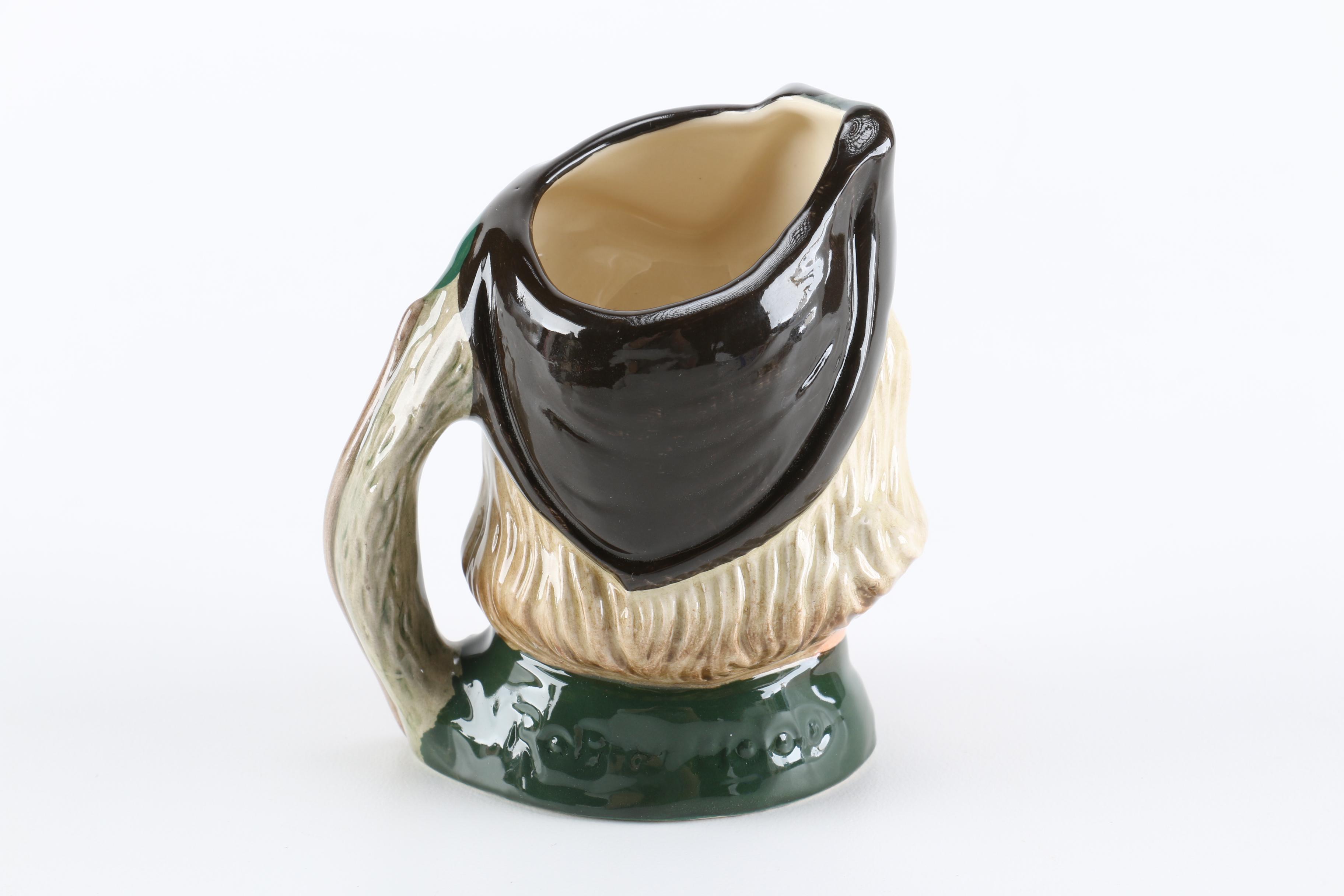 "Sheriff" and "Robin Hood" Hand-Painted Pottery Mugs